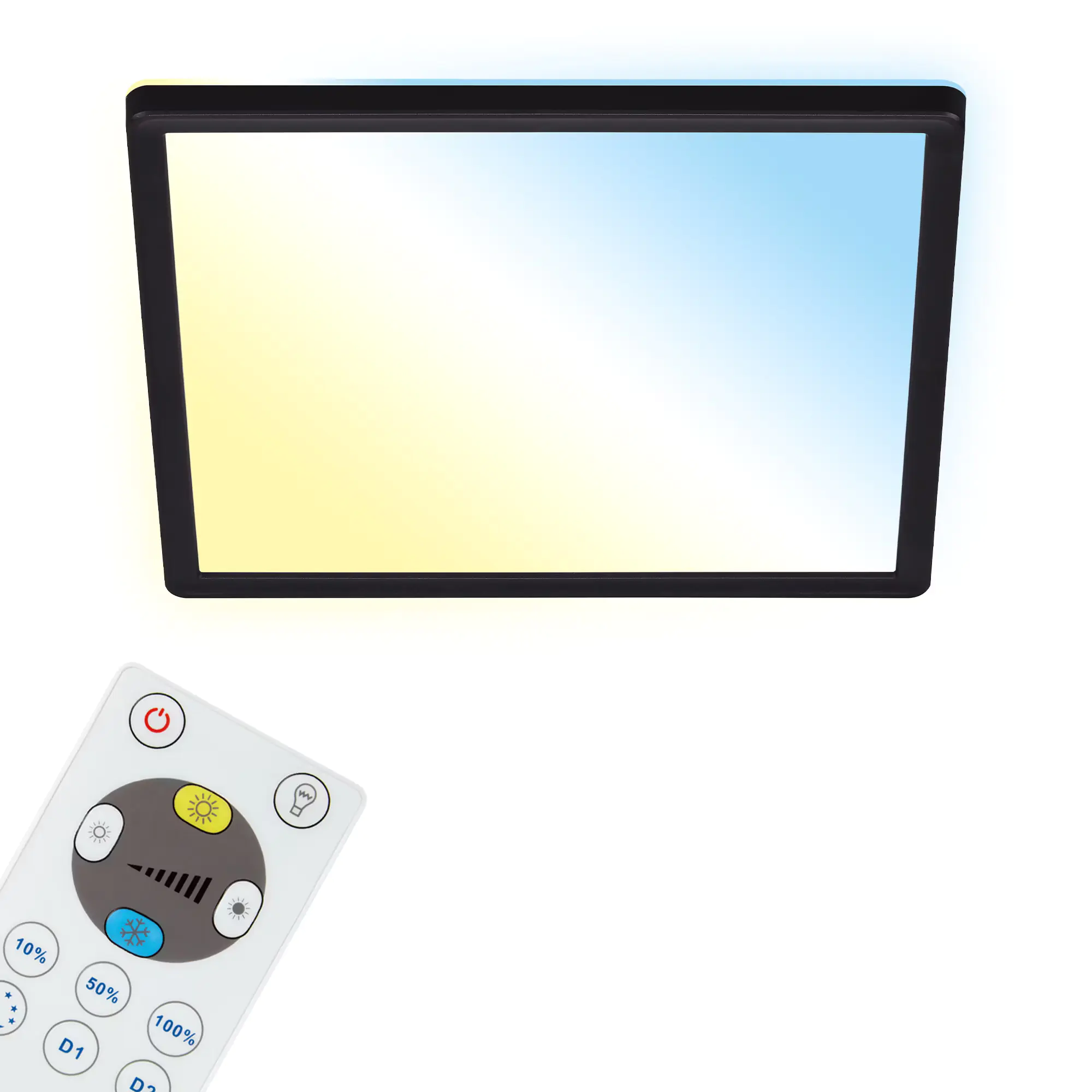 Briloner LED Panel Slim 29,3 cm, schwarz, ultraflach CCT