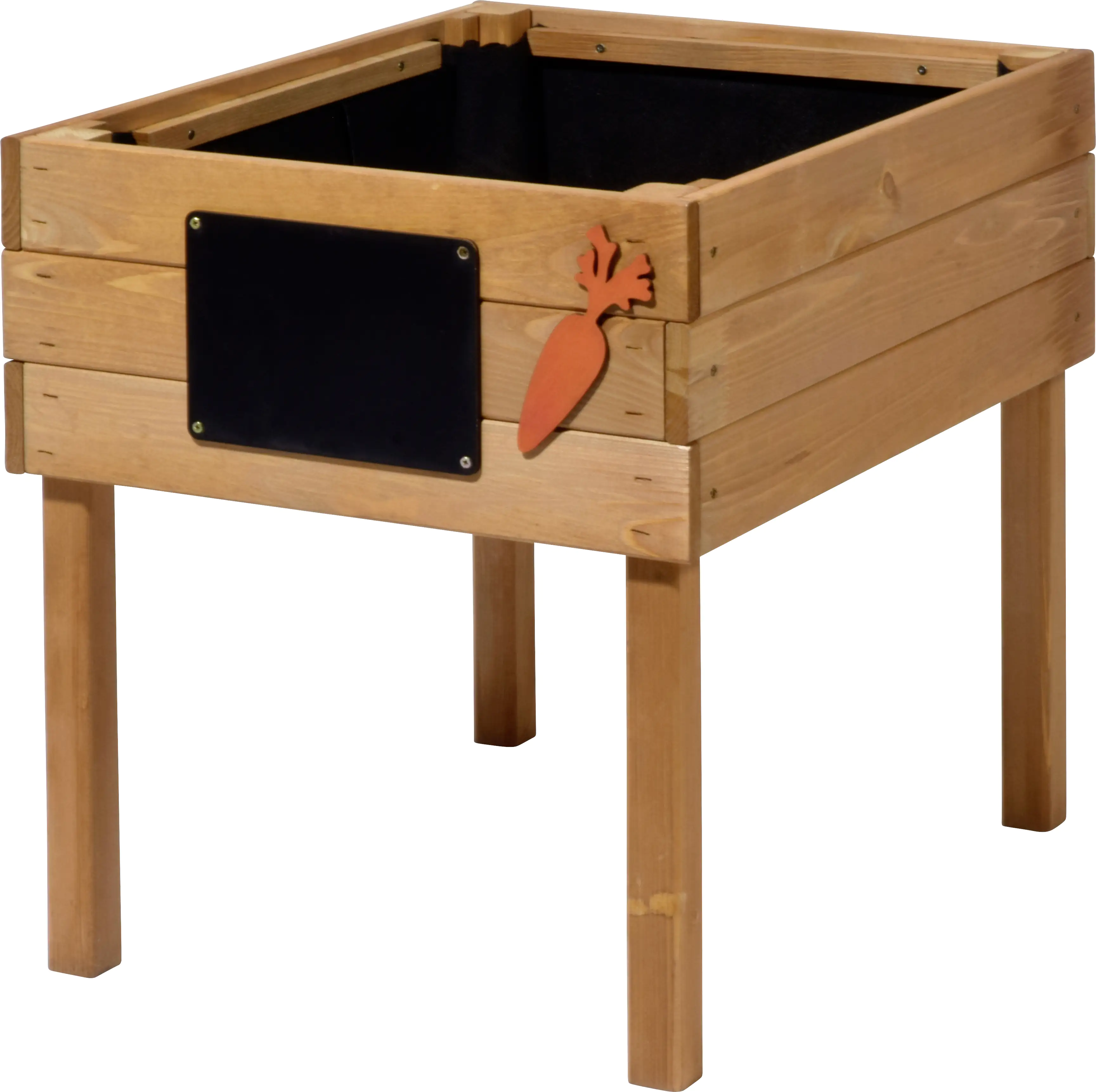 Dobar Kinder-Hochbeet mit Kreidetafel braun 50 x 40 x 45 cm