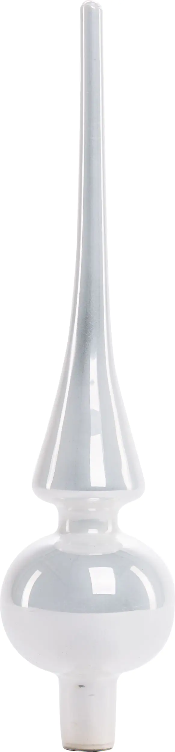 TrendLine Christbaumspitze aus Glas 26 cm weiß glänzend