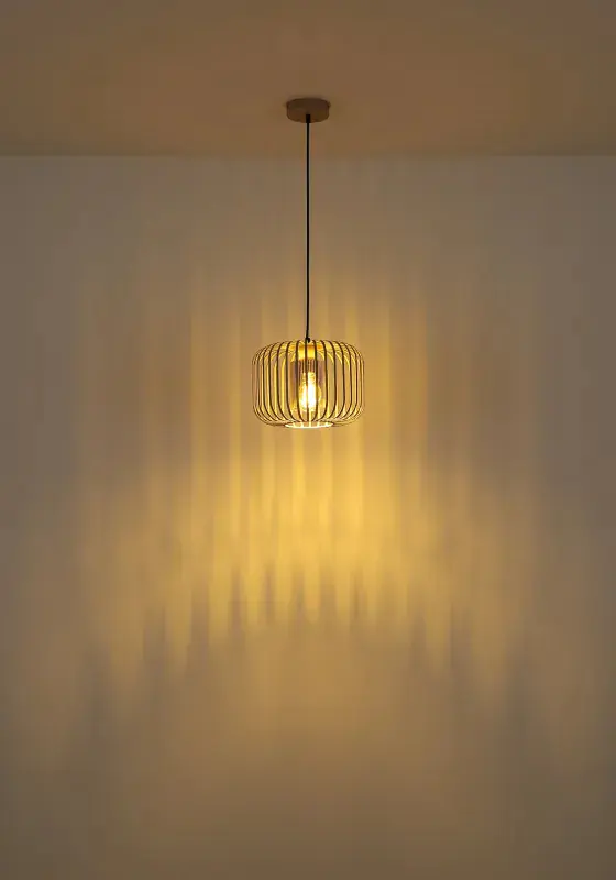 Globo Hängeleuchte Alfred Ø 28 x 120 cm sandfarben matt