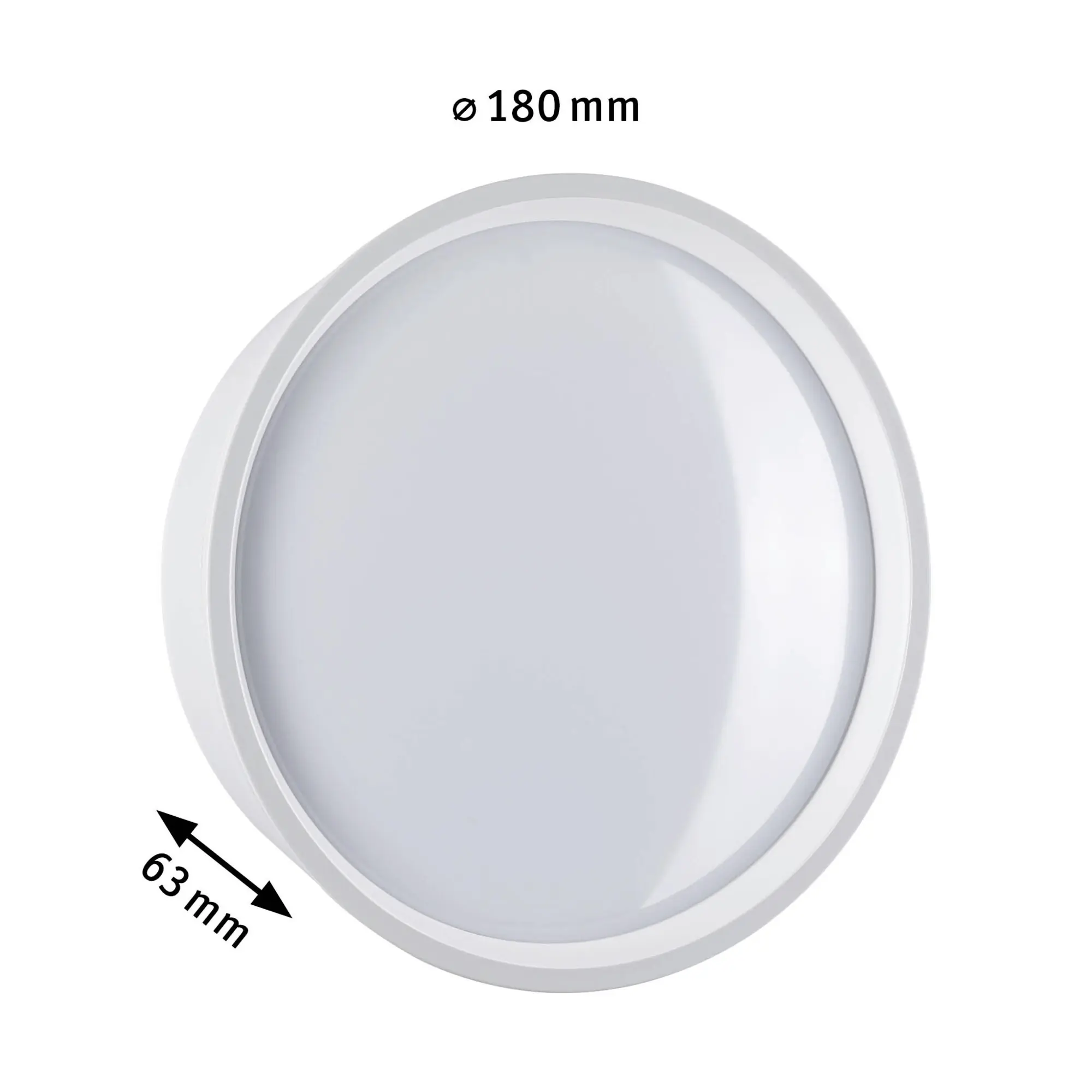Paulmann LED Außenleuchte Platomo weiß Ø 18 cm warmweiß