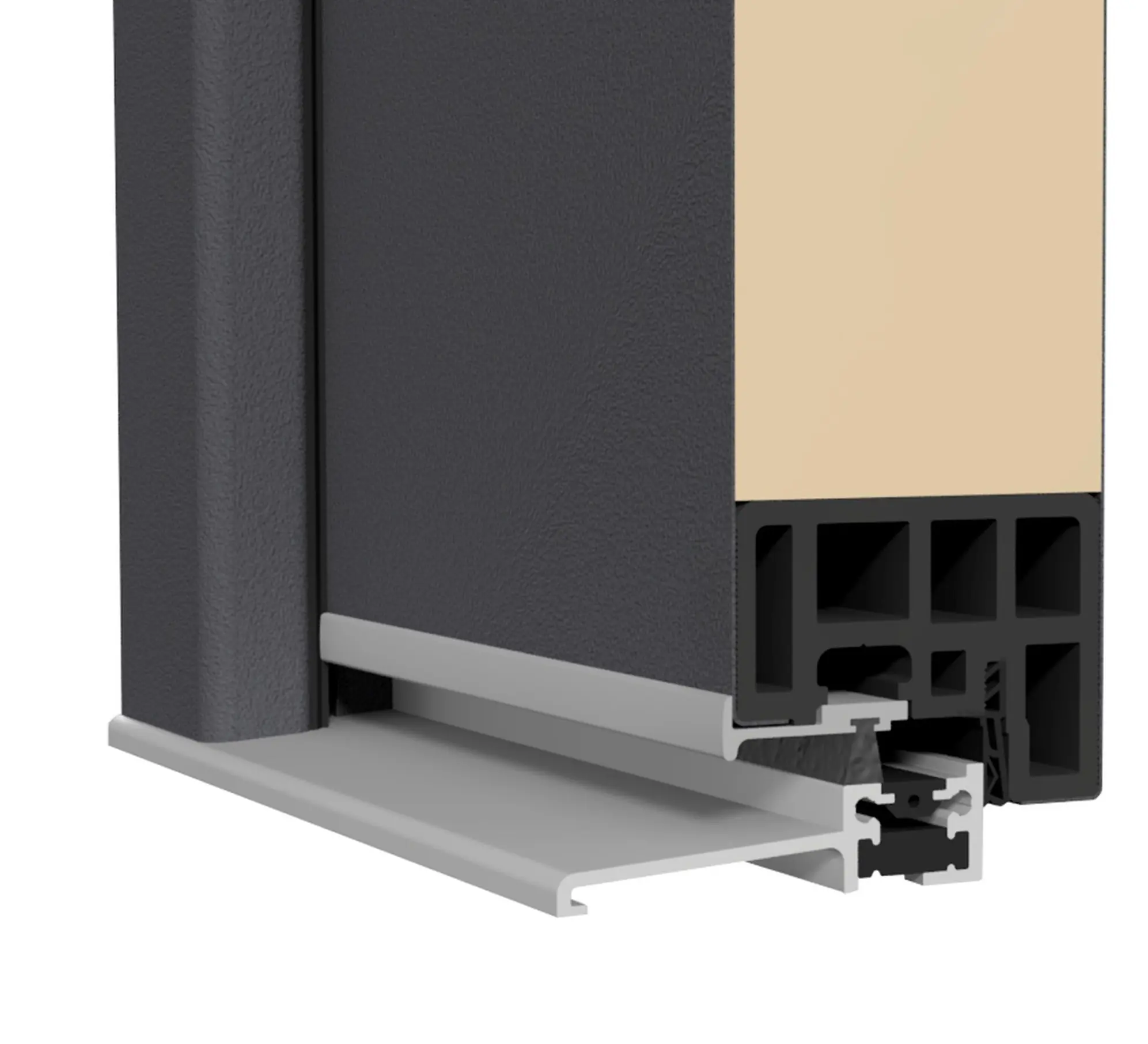 Splendoor Haustür Passivedoor Premium B05 RC2 Anthrazit DIN Rechts 100 x 210 cm