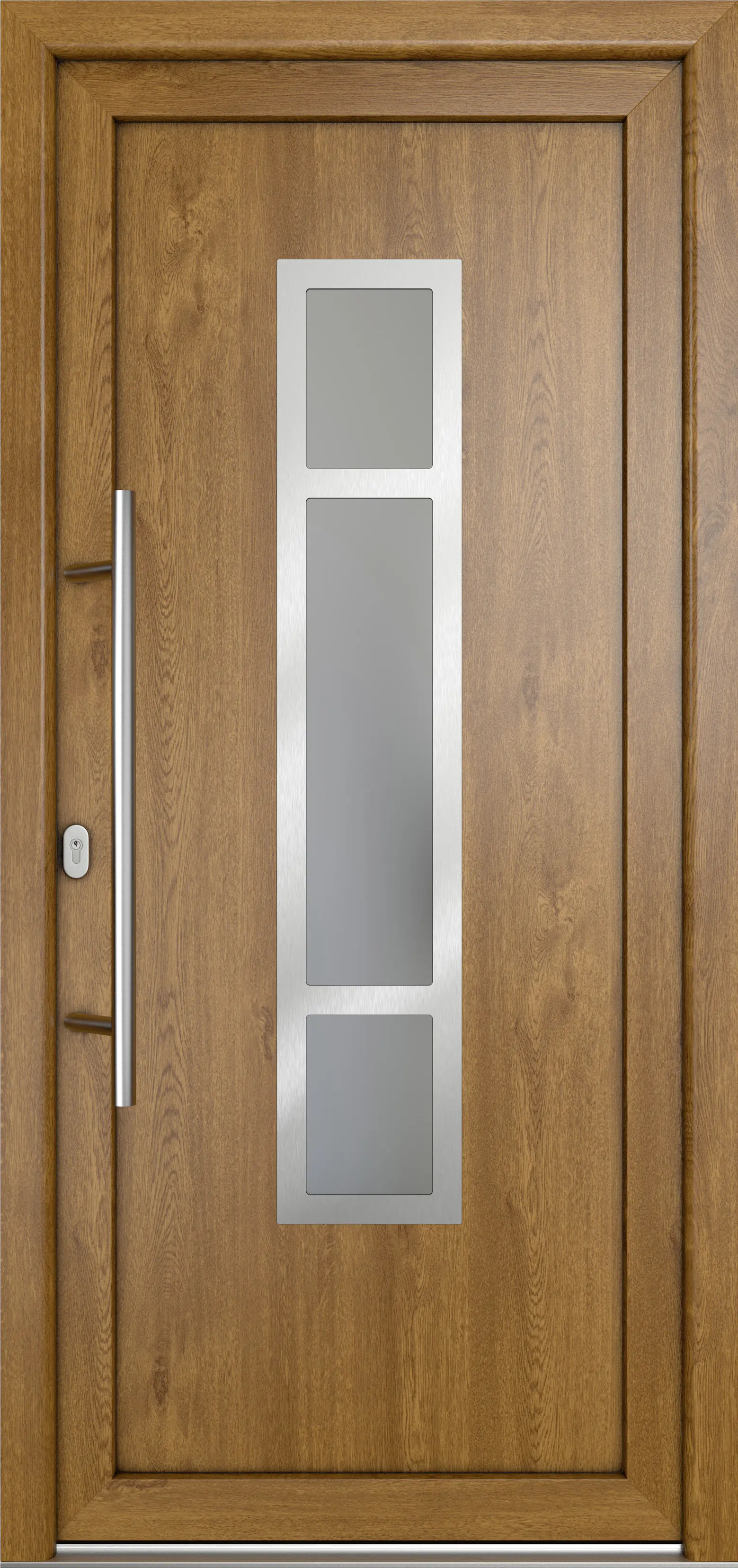 Meeth Haustür Signum Pro PVC Modell 87 108 x 208 cm DIN Links weiß/golden oak