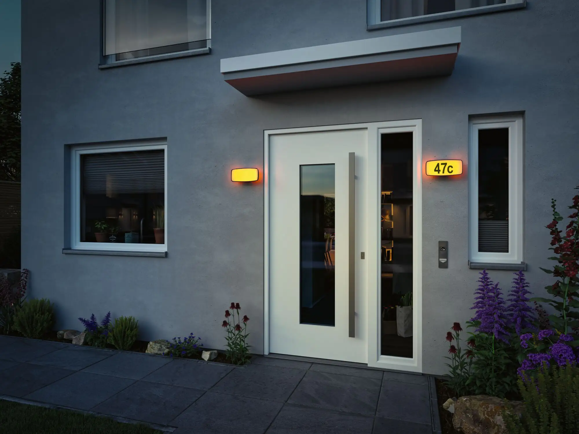 Paulmann LED Hausnummernleuchte Sheera anthrazit Zigbee RGBW 27,6 x 7,3 cm