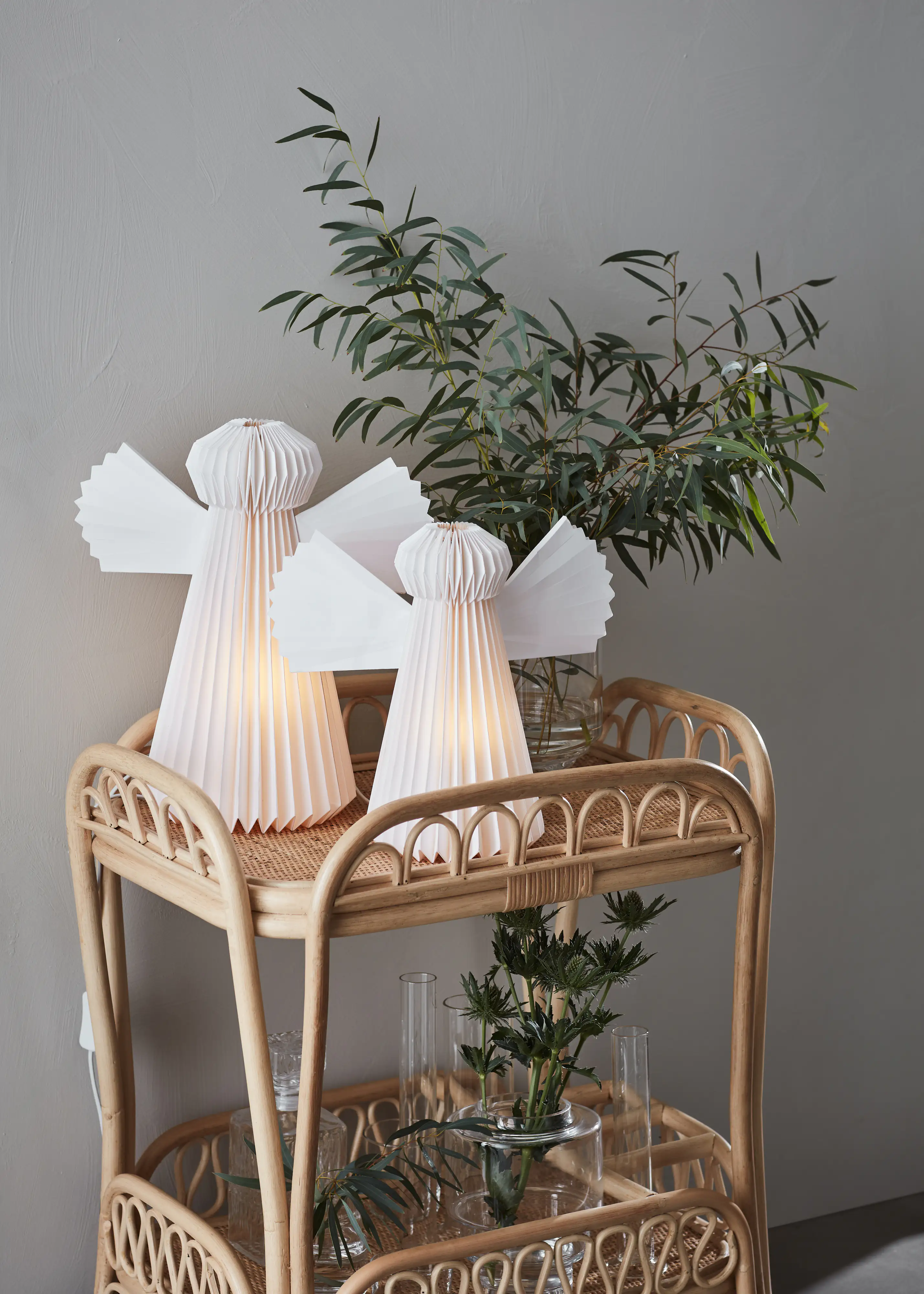 Markslöjd Papieraufsteller Engel weiß 40 x 38 cm E14 
