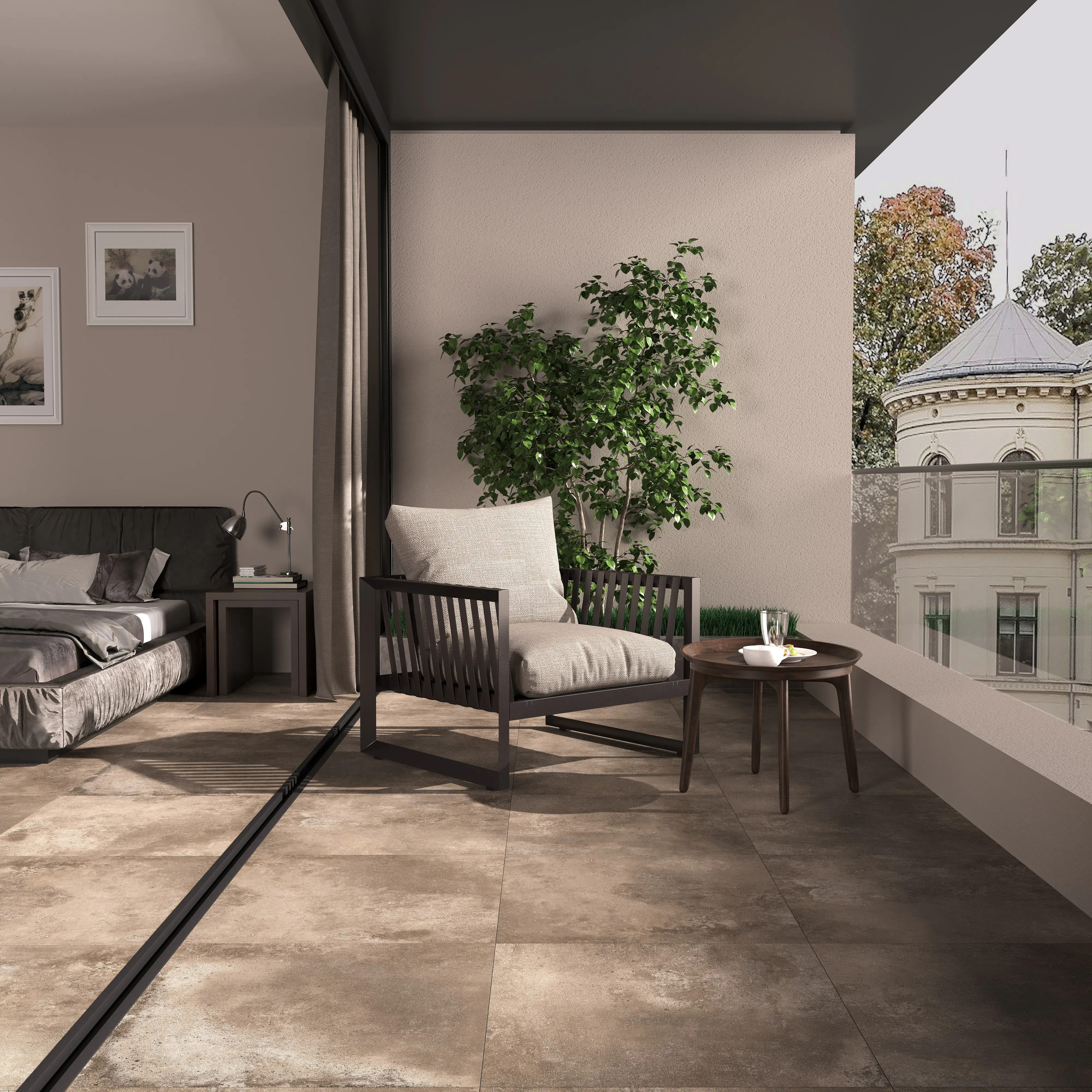 Terrassenplatte Norde 60 x 60 x 2 cm vulcano