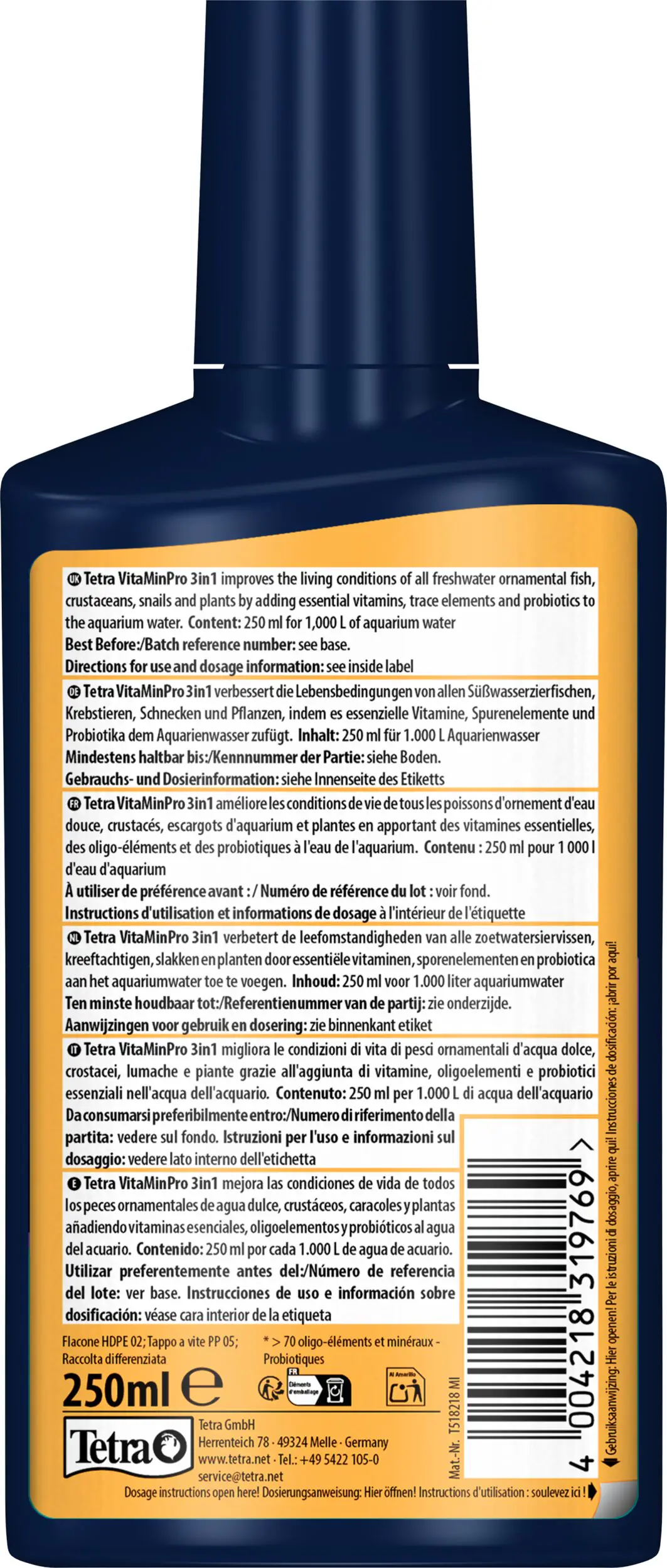 Tetra Wasseraufbereitung VitaMinPro 3in1 250 ml