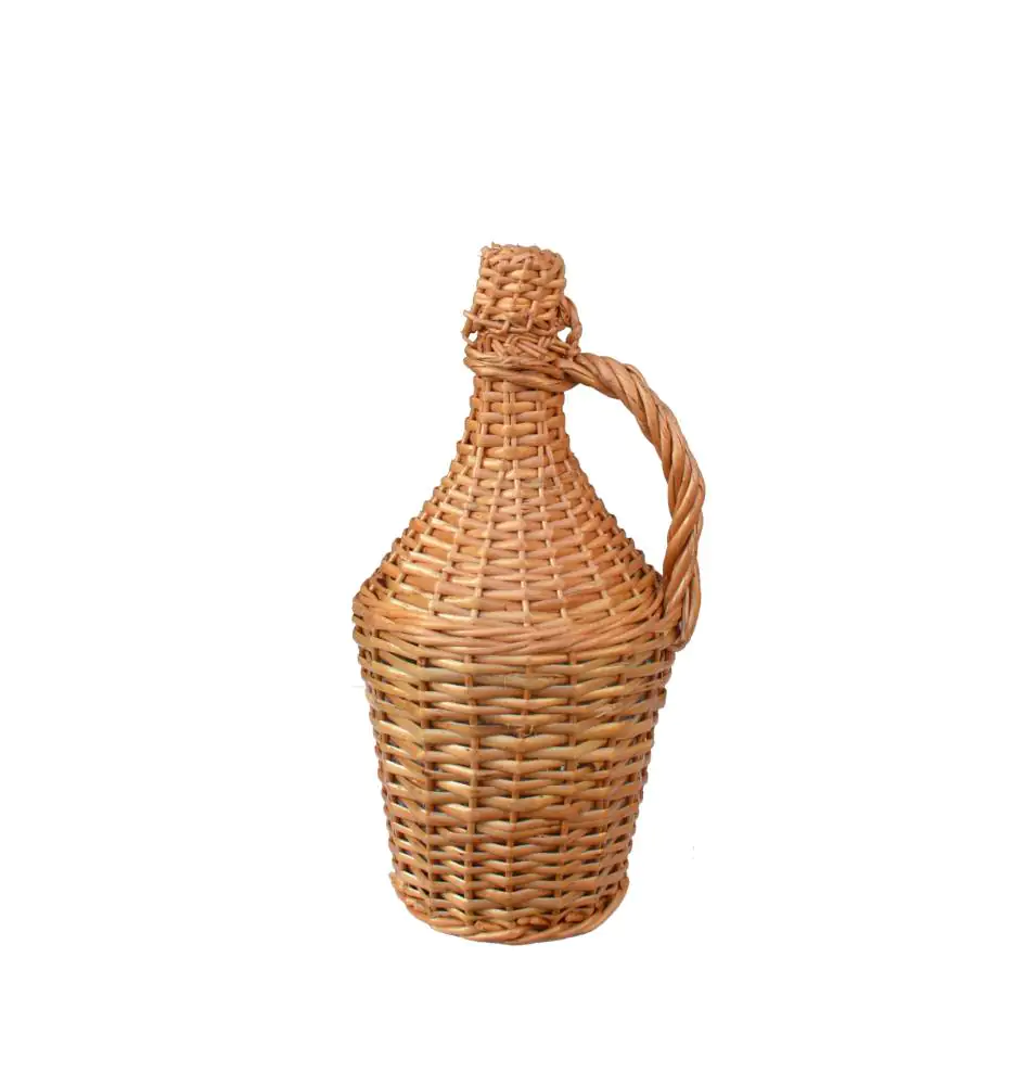 Vina Demijohn 1 L mit Schutzkorb aus Weidegeflecht