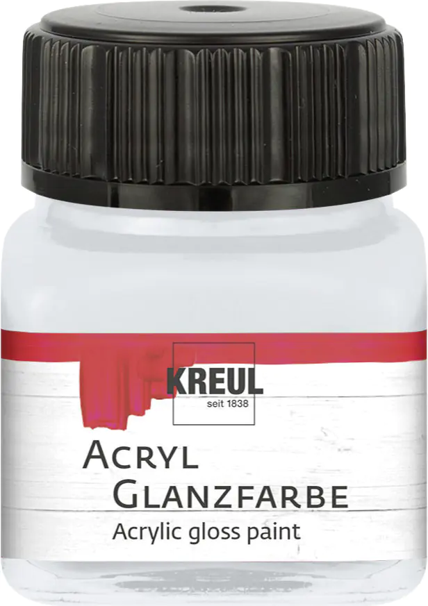 Kreul Acryl Glanzfarbe hellgrau 20 ml