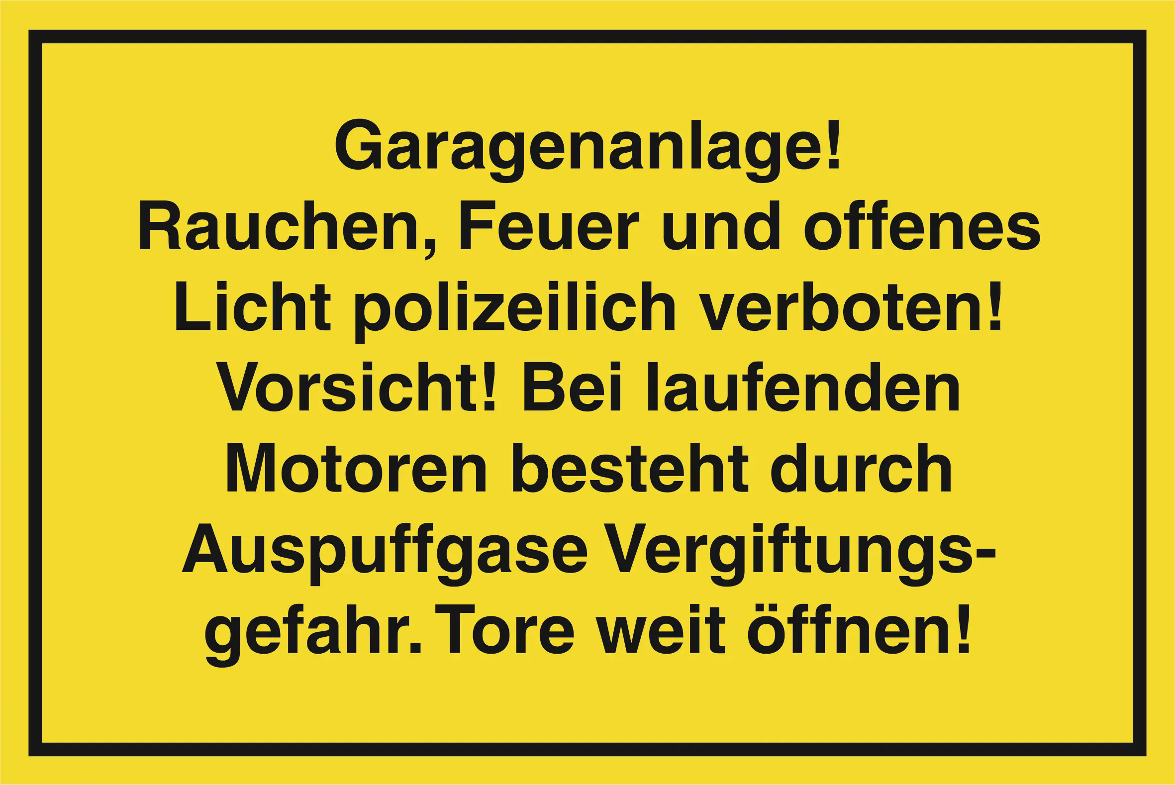 Conmetall Hinweisschild Garagenanlage! 40 x 25 cm