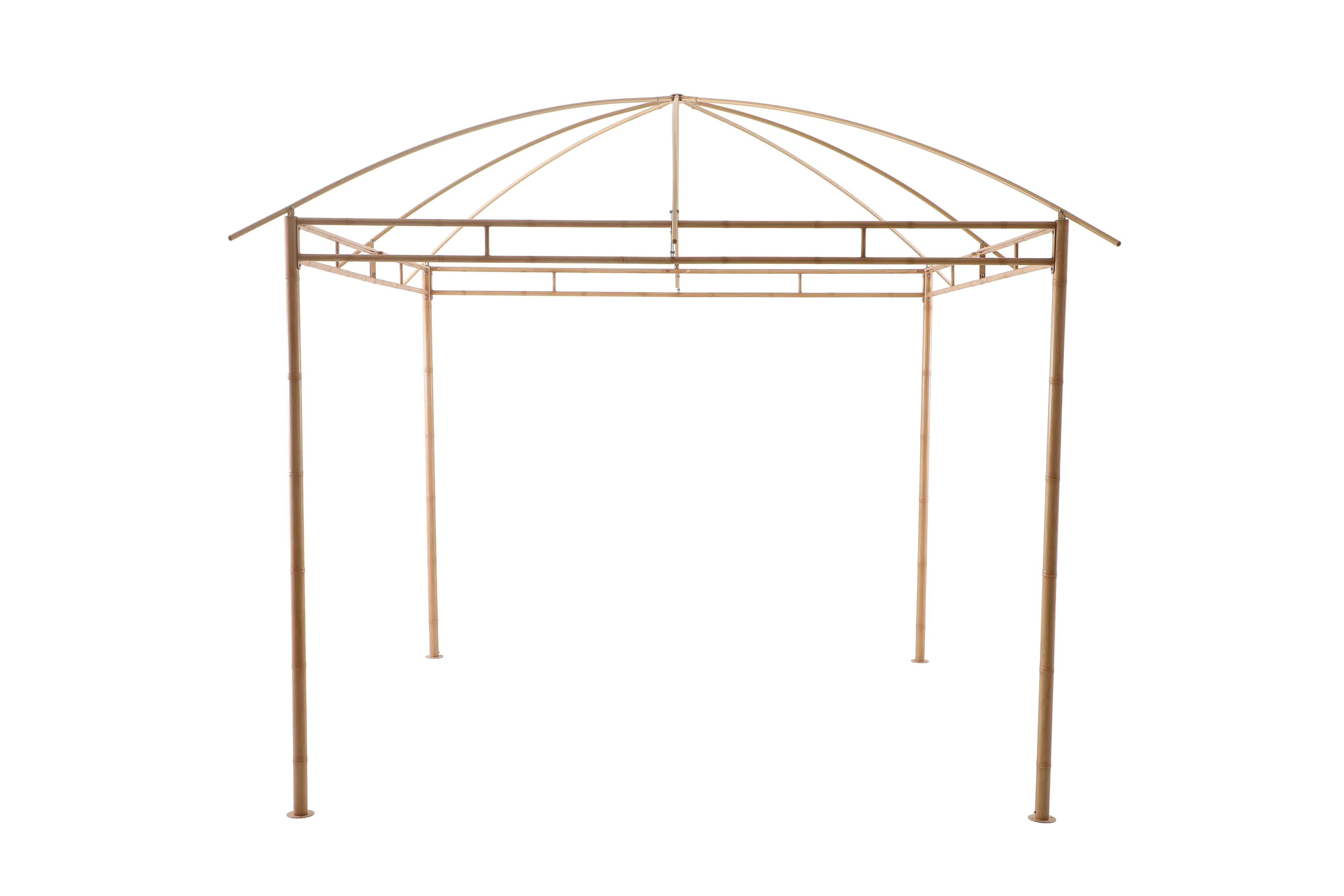 Primaster Pavillon Bambus Metall 300 x 300 cm braun