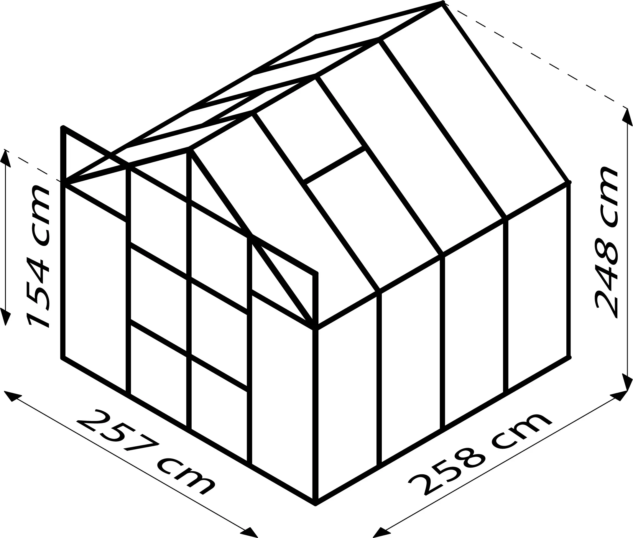 Vitavia Gewächshaus Uranus 6700 ESG 3 mm 254 x 254 cm