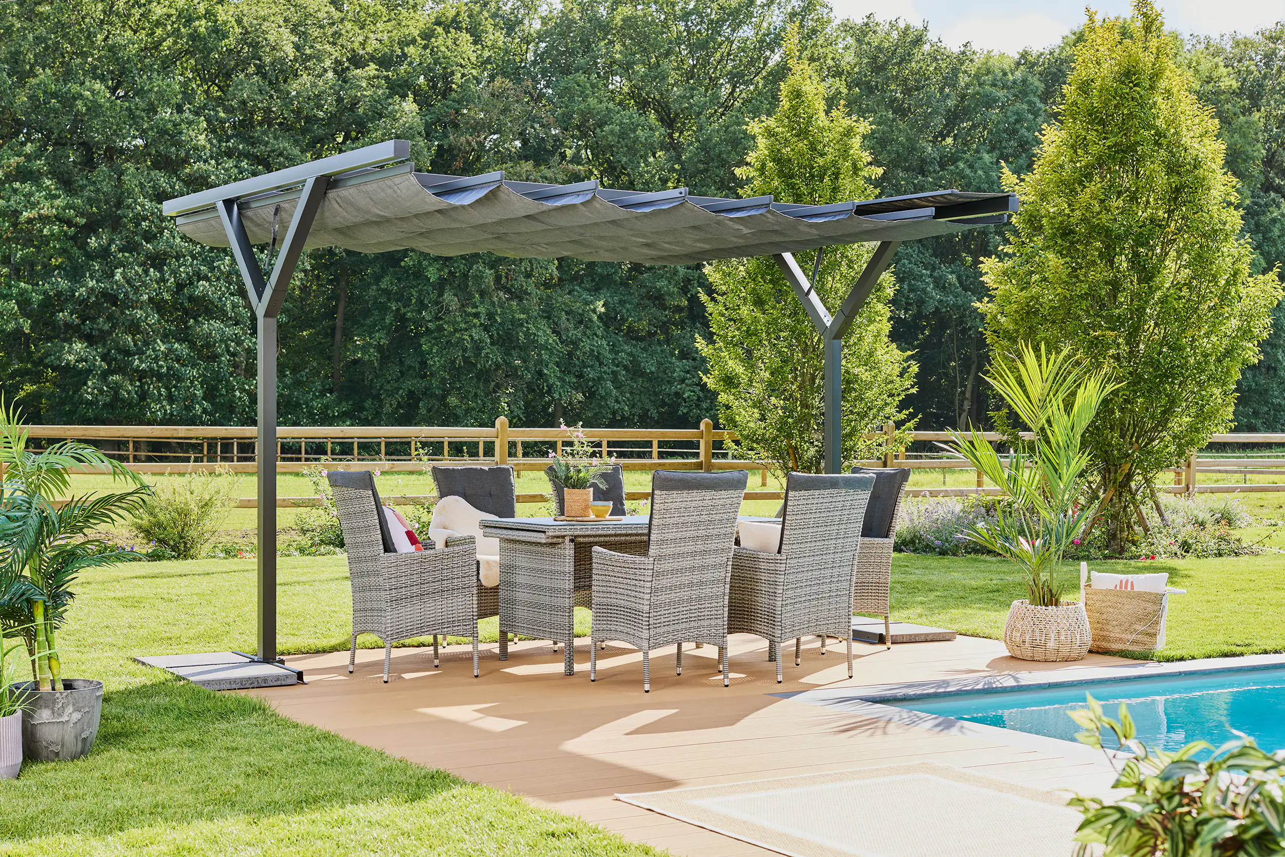 Primaster Raffpavillon Easy 300 x 360 cm anthrazit