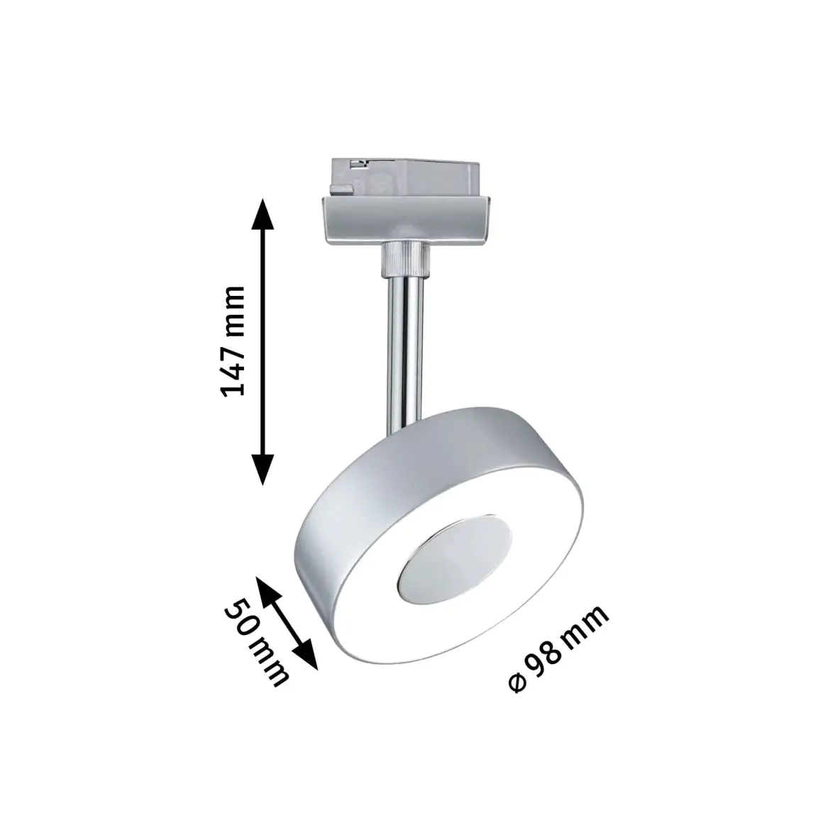 Paulmann URail LED Schienenspot Circle 14,7 x 9,8 cm warmweiß