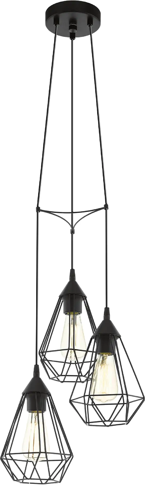 Eglo 3er Pendelleuchte Tarbes schwarz Ø 31 cm E27