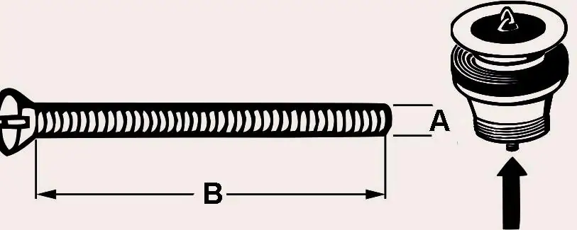 Cornat Ersatzschraube M6 x 50 mm für Ablaufventile