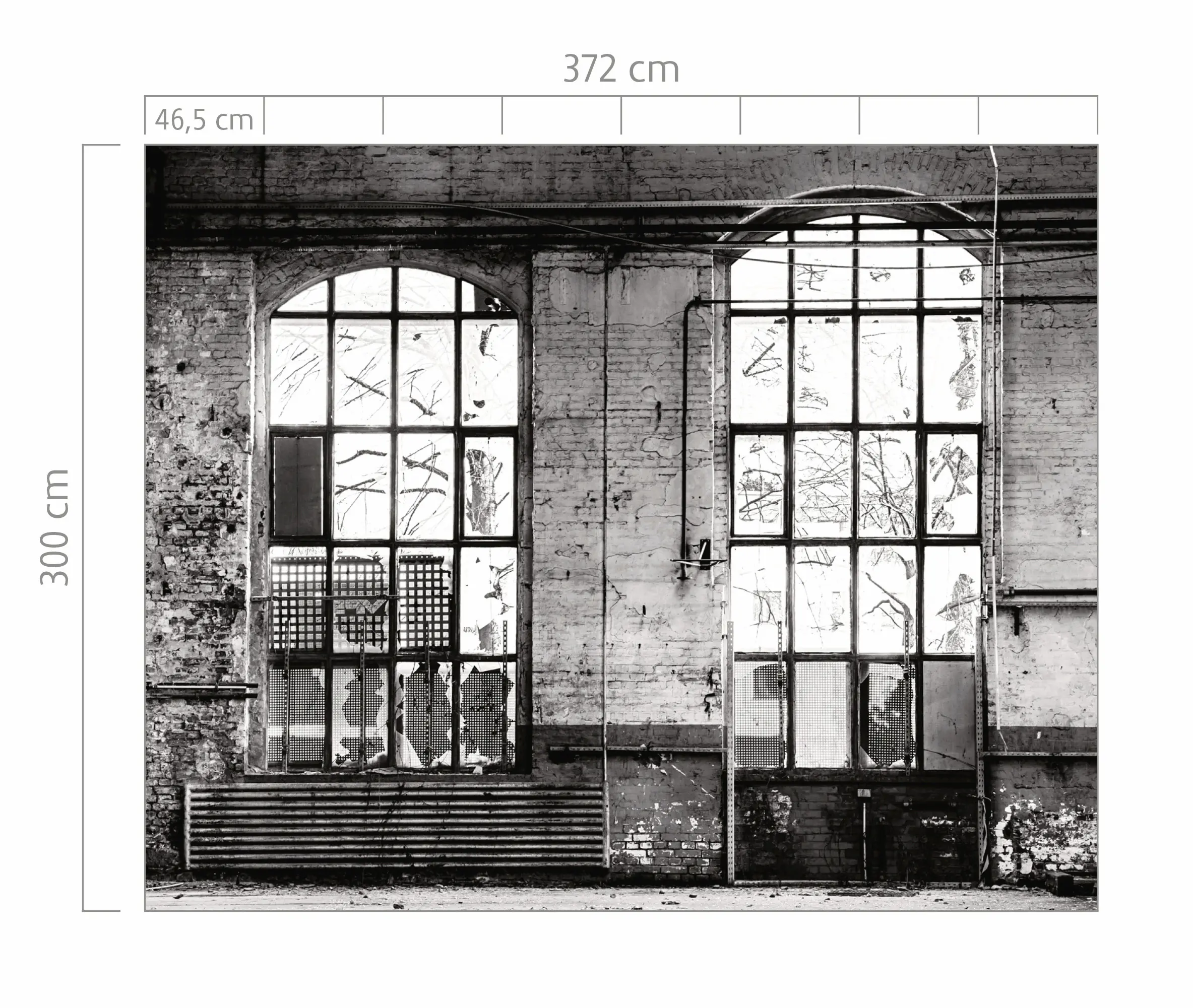 Rasch Vlies Fototapete 940930 Grau Muster & Motive 3 m x 3,72 m