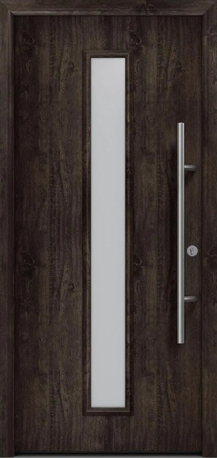 EcoStar Haustür ISOPRO Secur IPS 020 RC2 night oak 110 x 210 cm