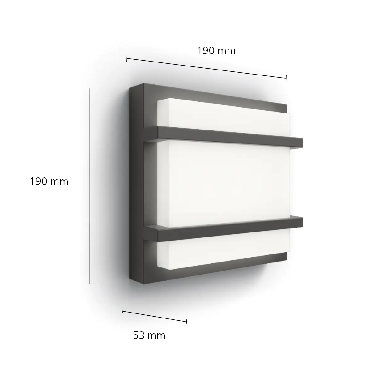 Philips LED Außenwandleuchte Petronia anthrazit warmweiß