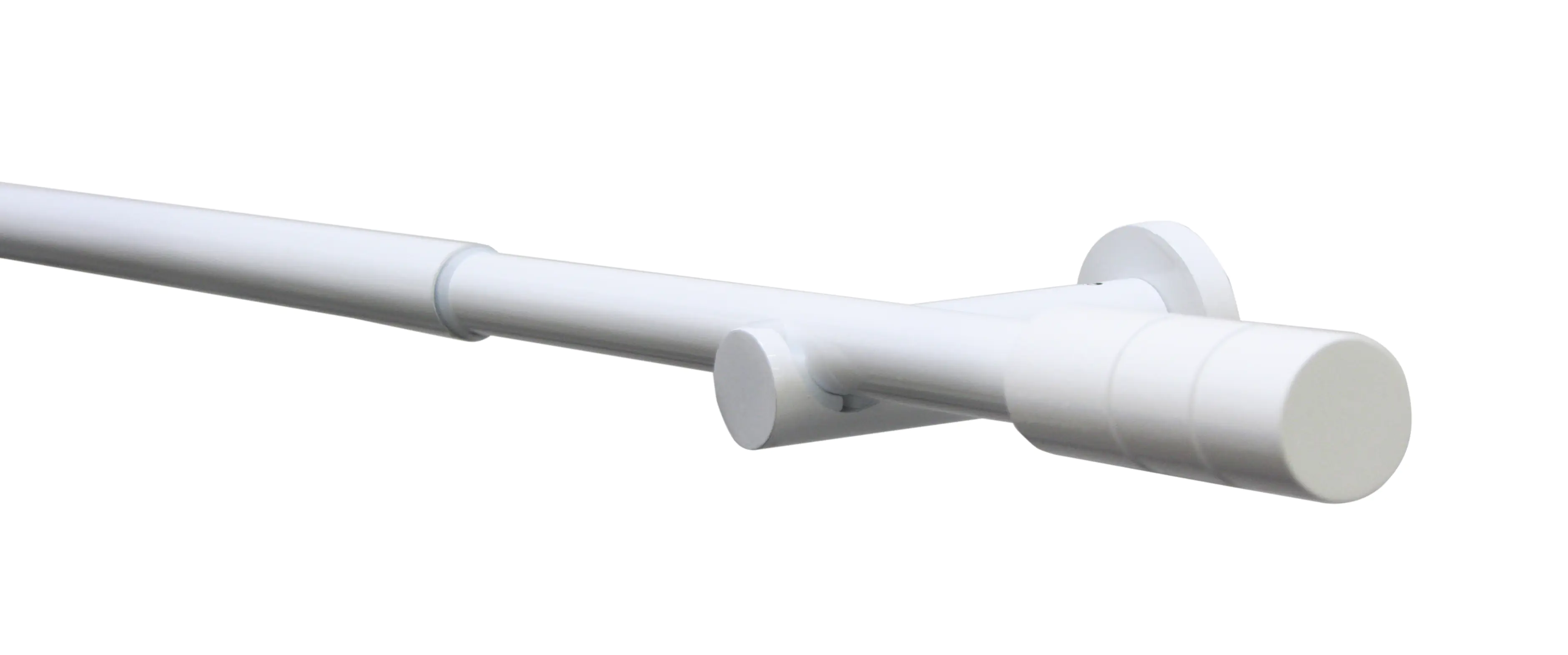 Gardinia Gardinenstangen-Set Kreta 1-Lauf Ø 16-19 mm weiß 190 cm - 340 cm