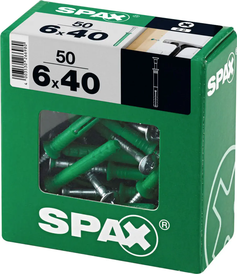 Spax Nageldübel 6 x 40 mm Z2 - 50 Stk.