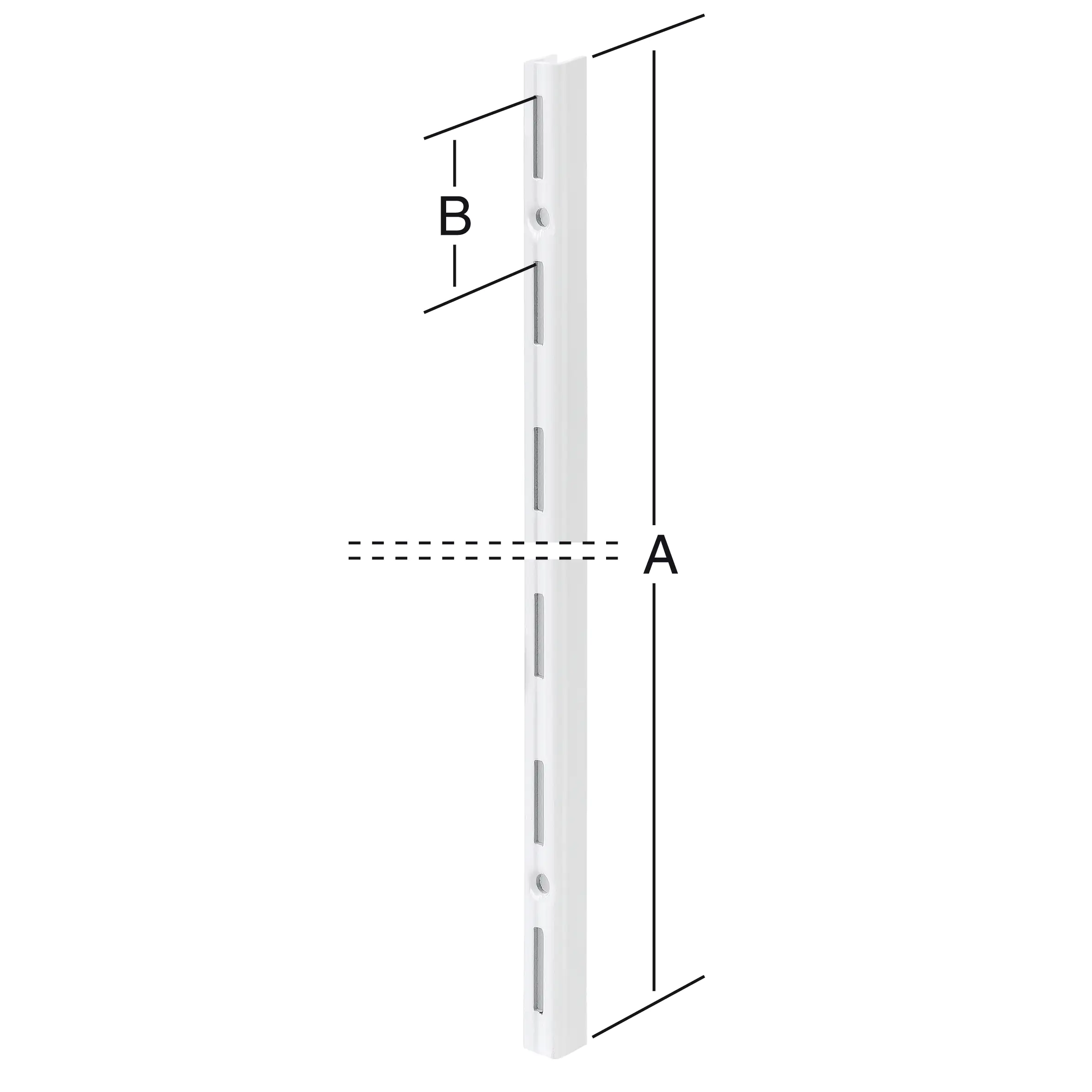 TrendLine Wandschiene 1-reihig weiß 14,5 x 1,5 cm