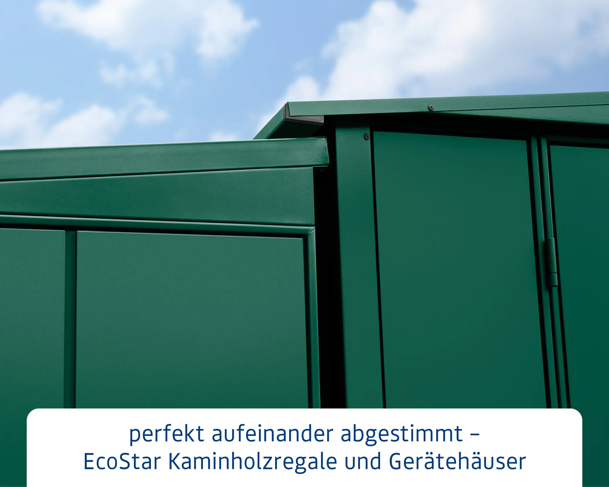 Ecostar Kaminholzregal Elegant-V Typ 2, moosgrün, mit Verstrebung