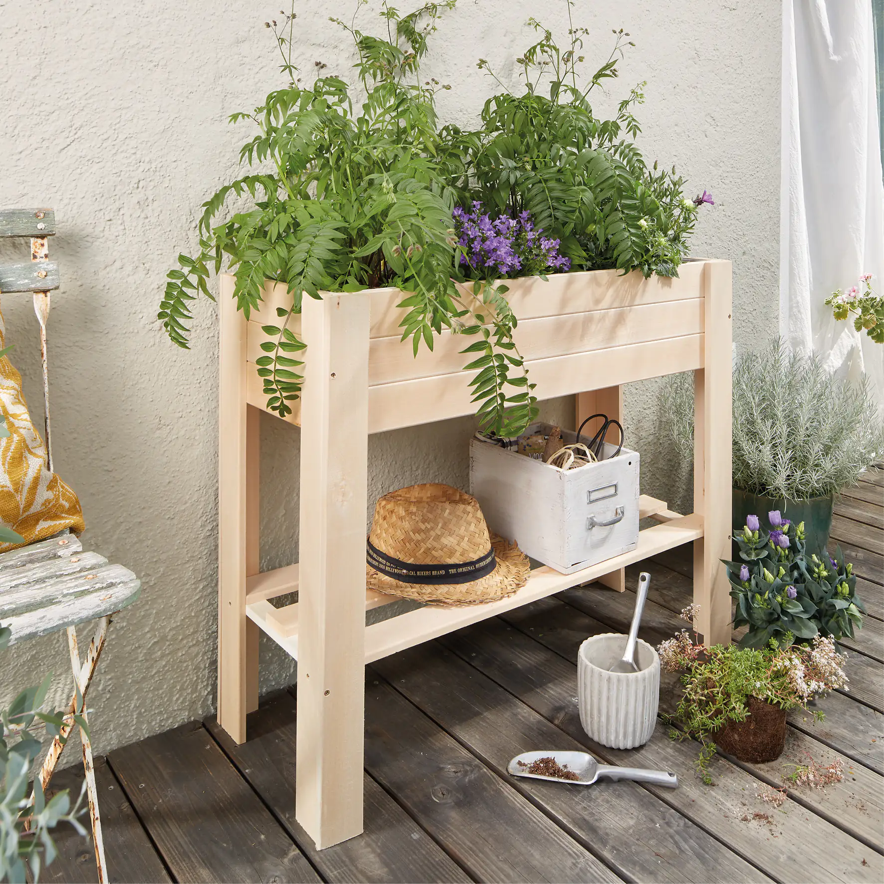 Wagner System Hochbeet Green Box Light 83 x 34,5 x 70 cm natur