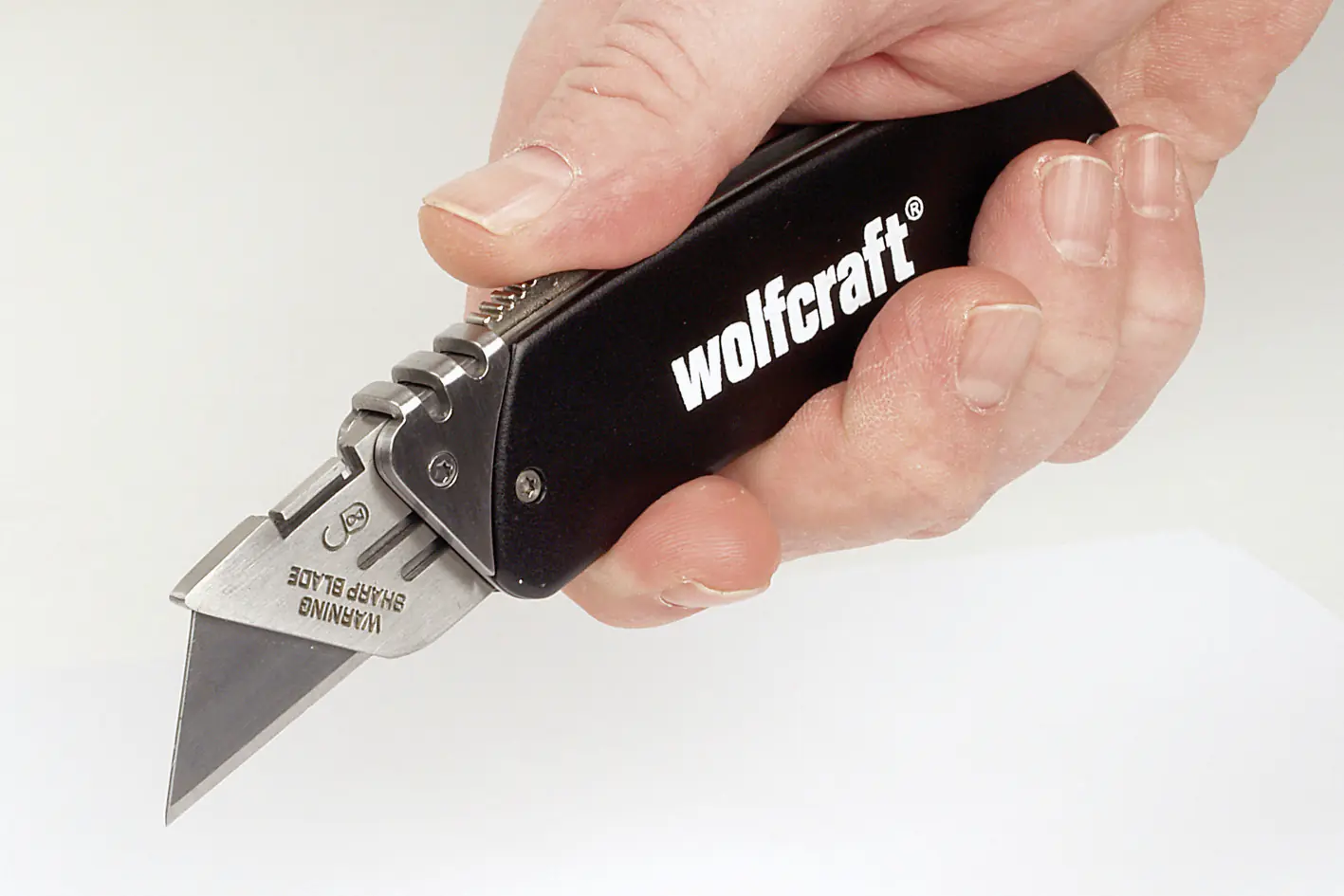 Wolfcraft Alu-Freizeitmesser mit Gürtelclip