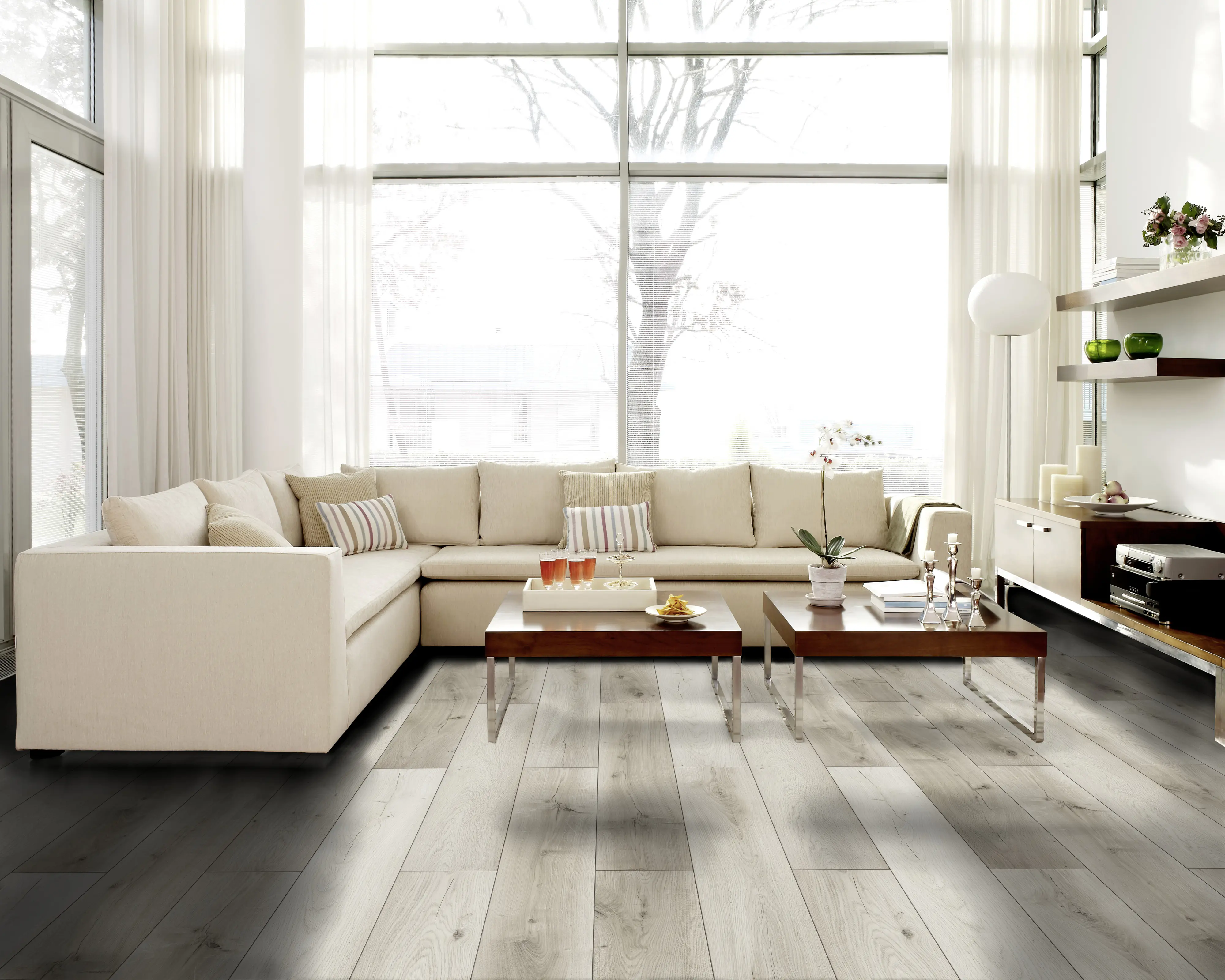 Classen Laminat Megaloc Aquaprotect 128,5 x 19,2 cm 8 mm Eiche grau mix