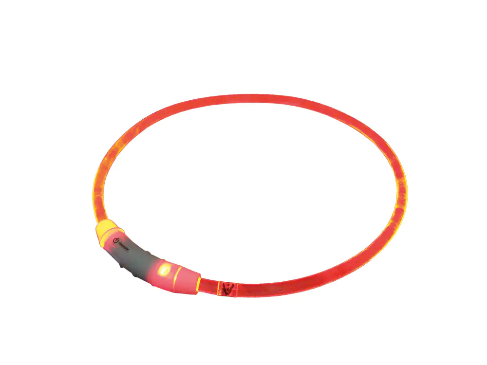 Nobby LED Leuchthalsband Visible L transparent rot
