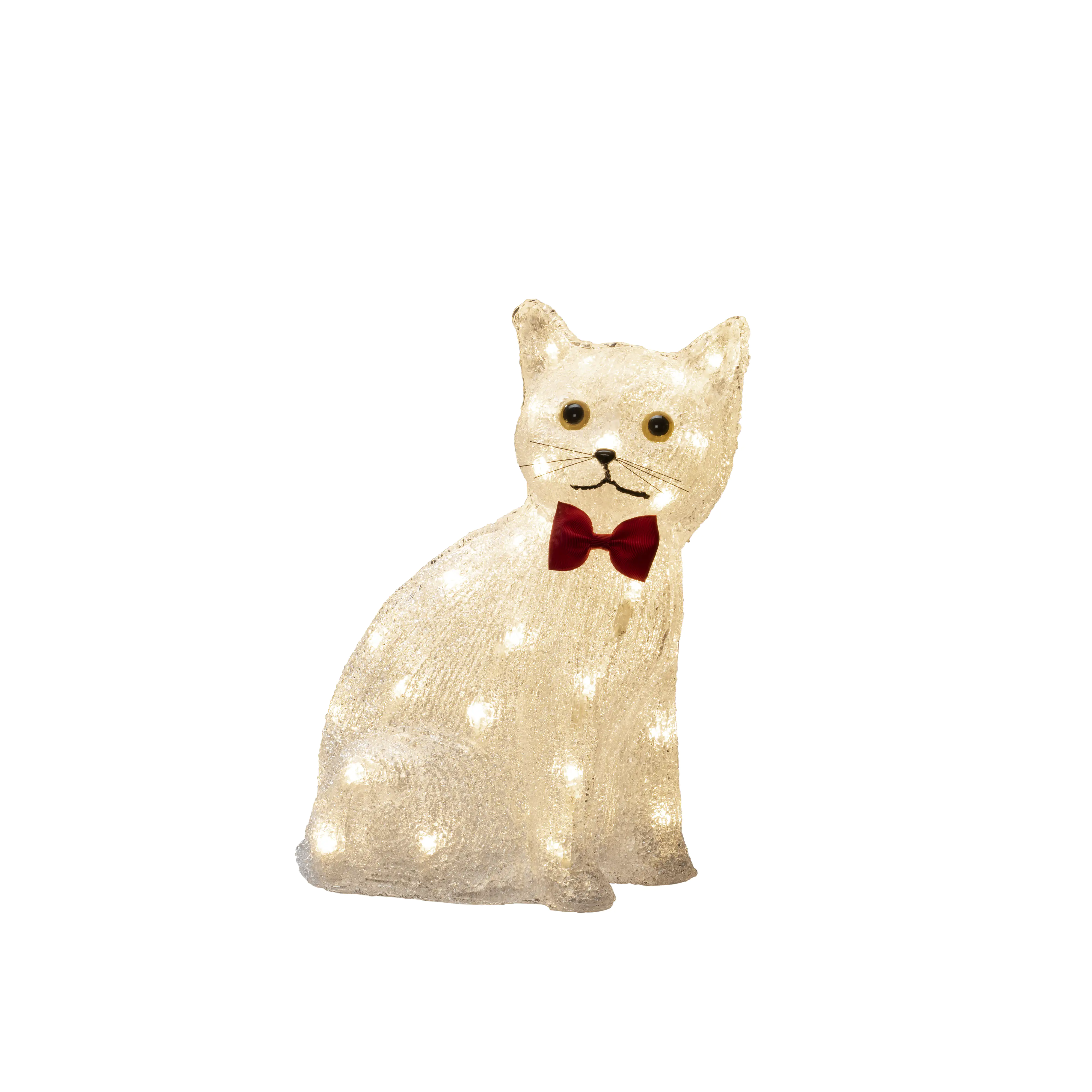 Konstsmide LED Acryl Katze sitzend, 40 warm weiße Dioden