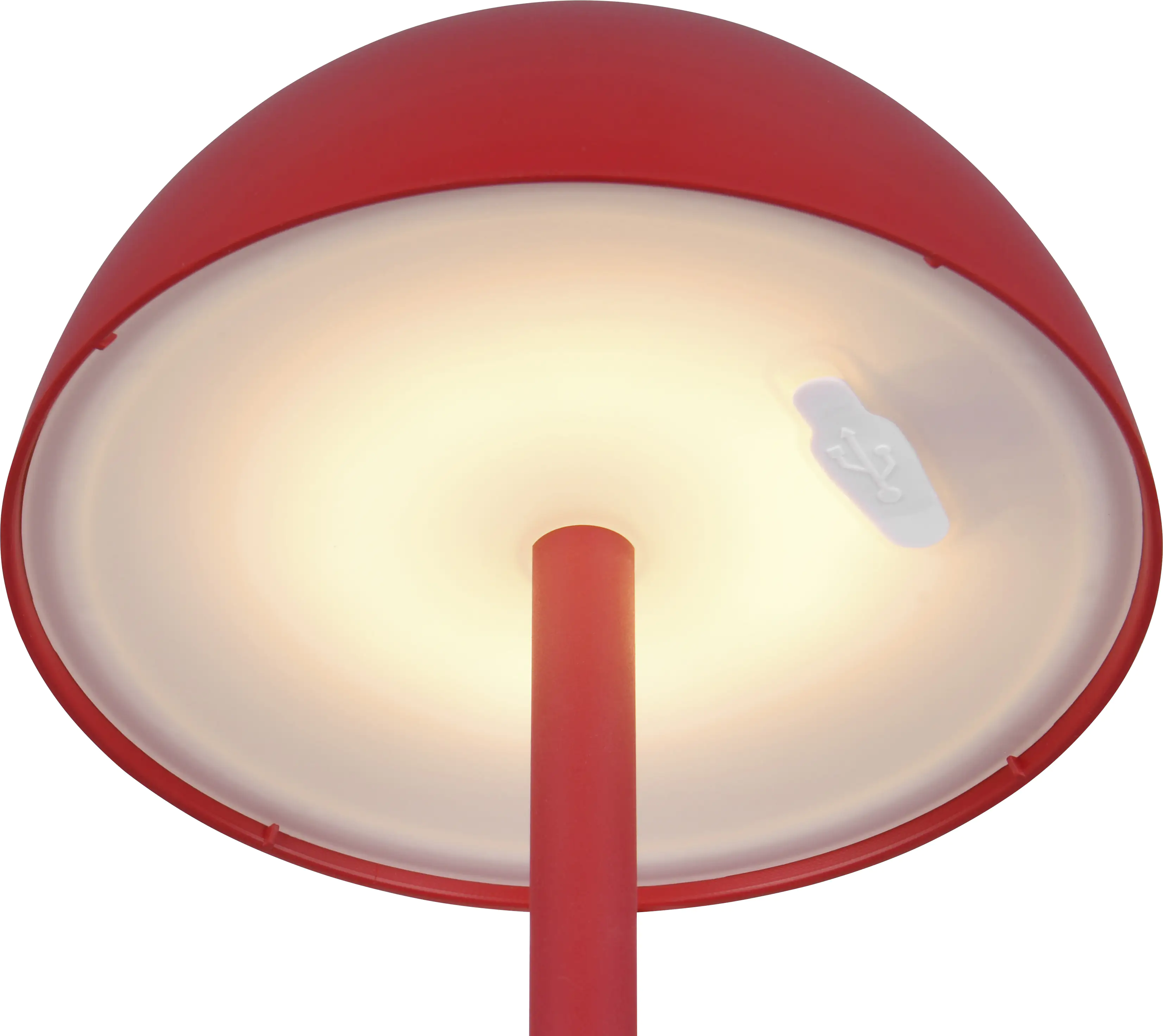 Reality Leuchten LED Akku-Tischleuchte Ricardo rot 30 cm warmweiß