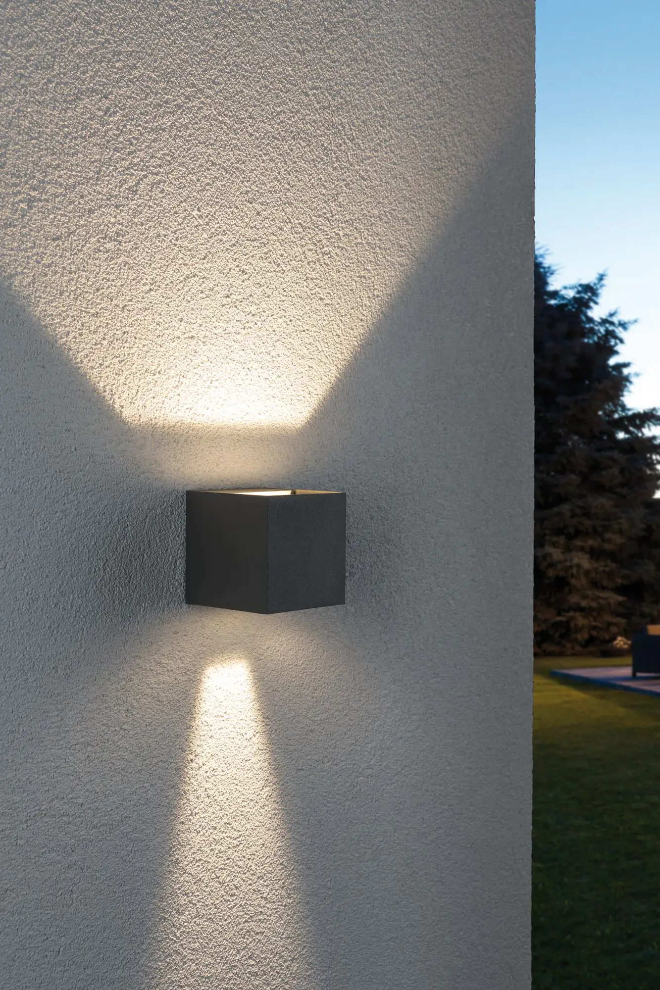 Paulmann Special Line LED Außen-Wandleuchte Cybo grau 8 x 8 cm Up & Down