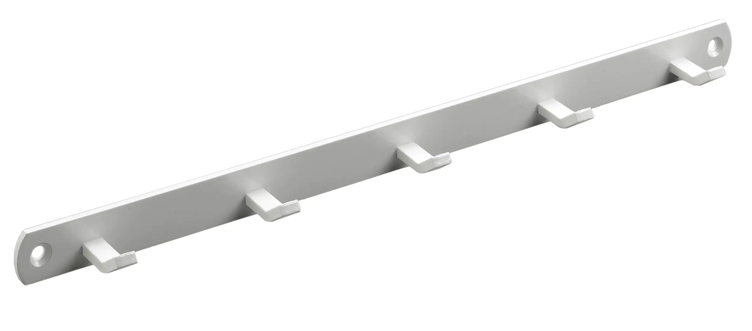 Hettich Garderobenleiste 5 Haken 34,0 x 2,0 x 3,0 cm weiß
