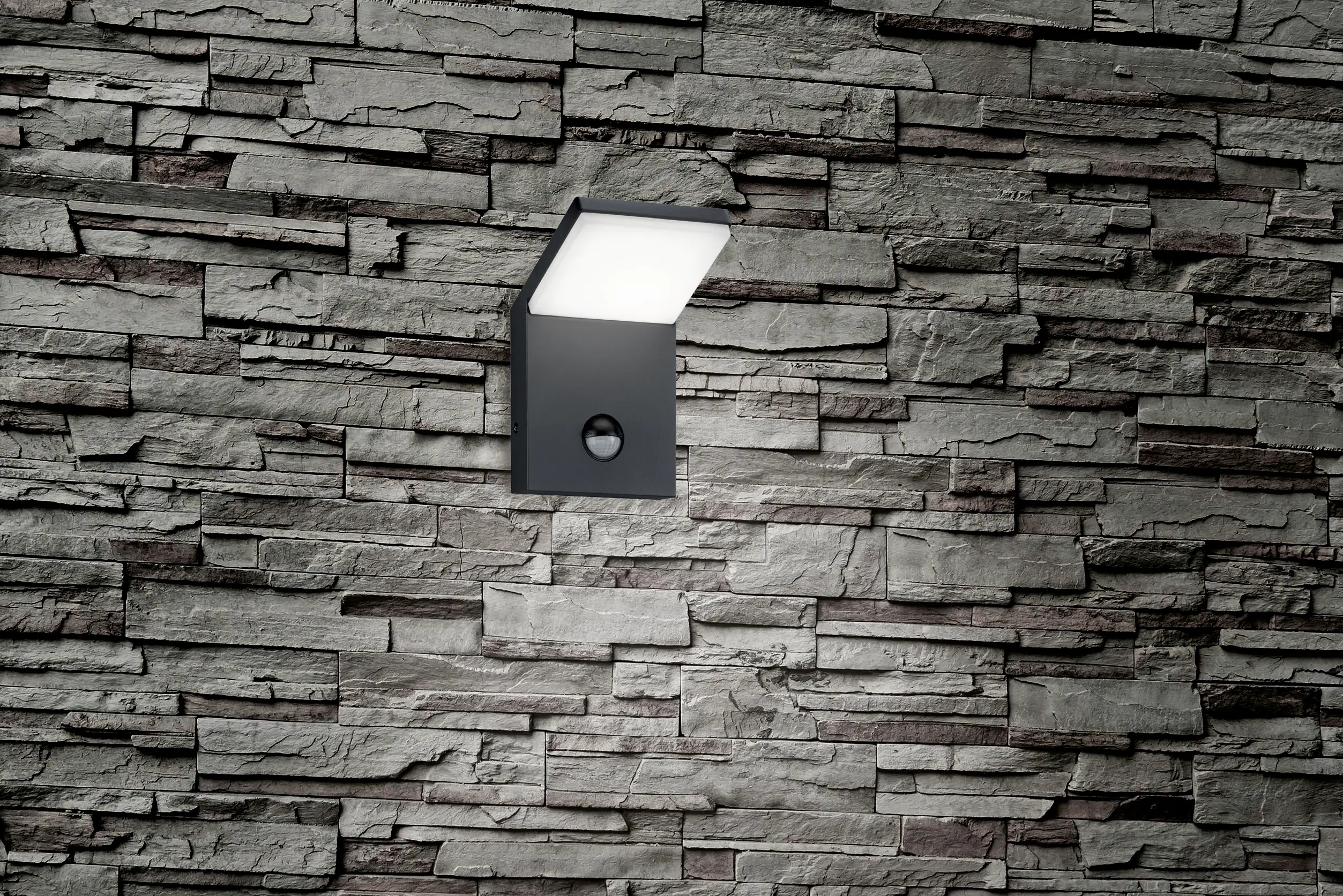 Trio Leuchten LED Sensor-Außen-Wandleuchte Pearl anthrazit Bewegungsmelder