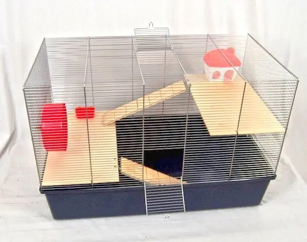 Ollesch Kleintierkäfig 80x45x53cm mit Mäuseverdrahtung