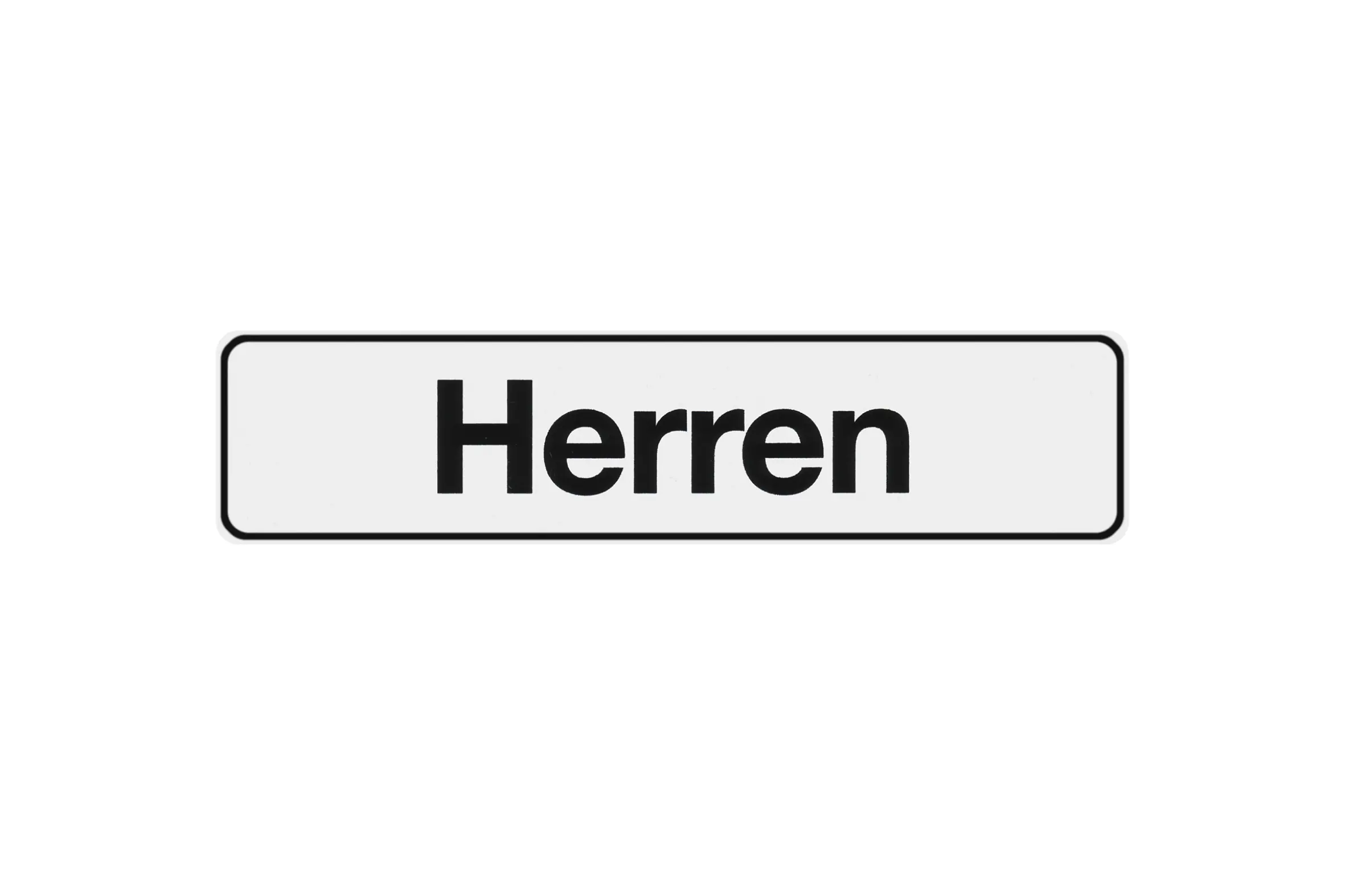 Conmetall Aufkleber Herren PVC 20 x 4,8 cm weiß/schwarz