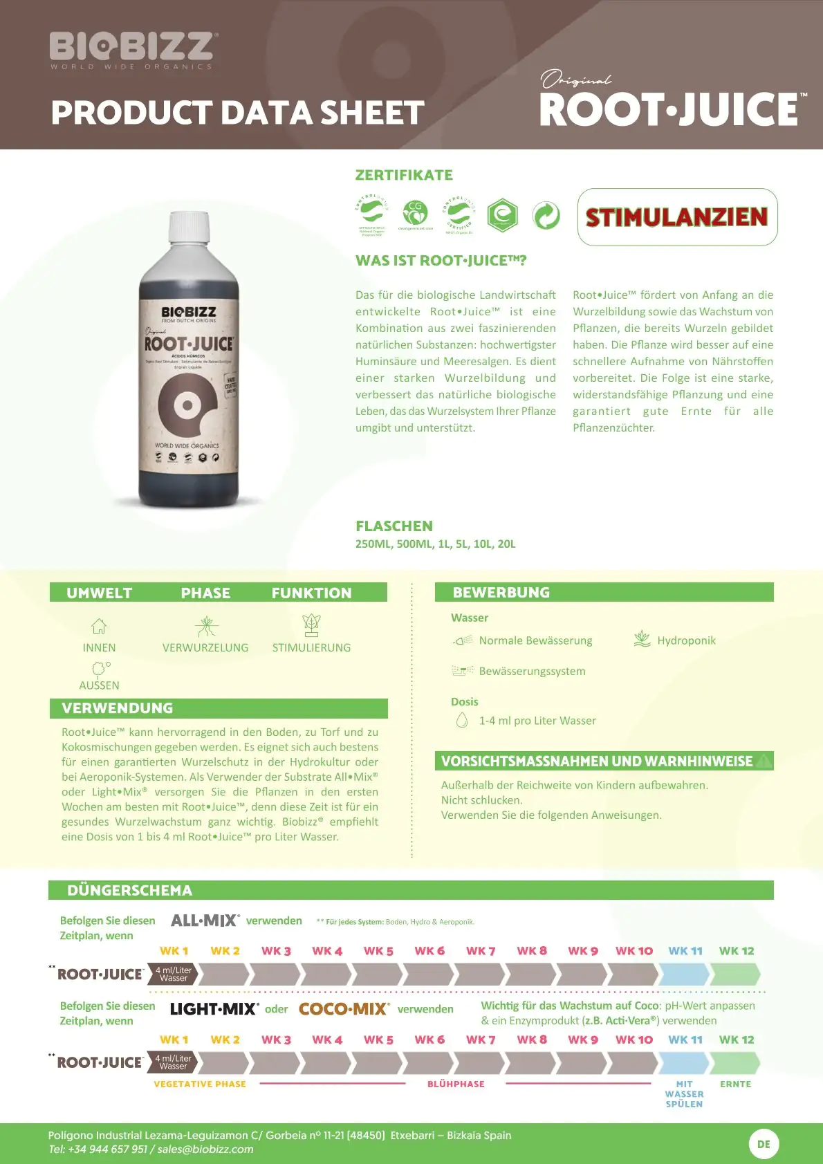 BioBizz Grow Root-Juice 250 ml