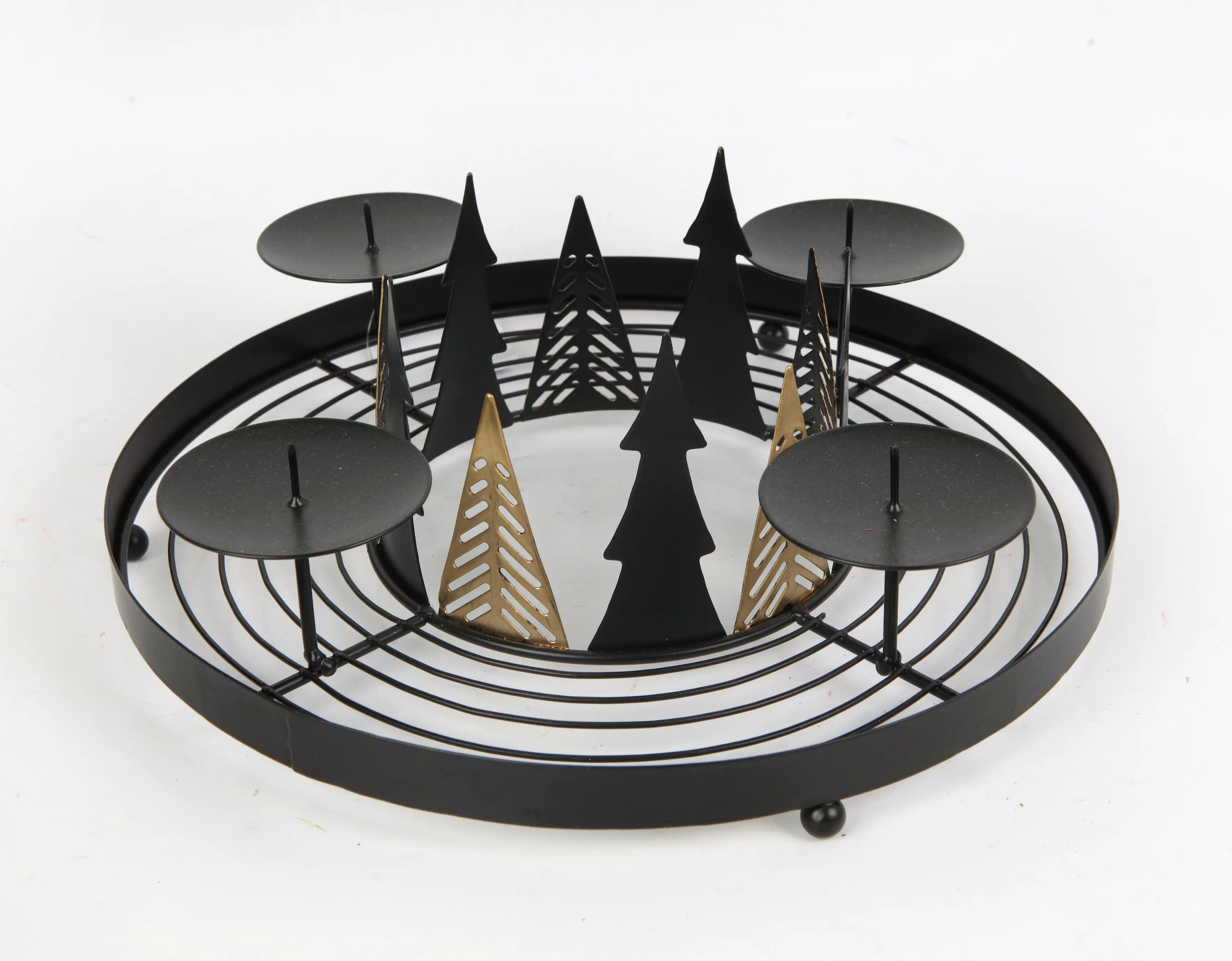 TrendLine Adventskranz aus Metall Ø 30 cm x 11 cm
