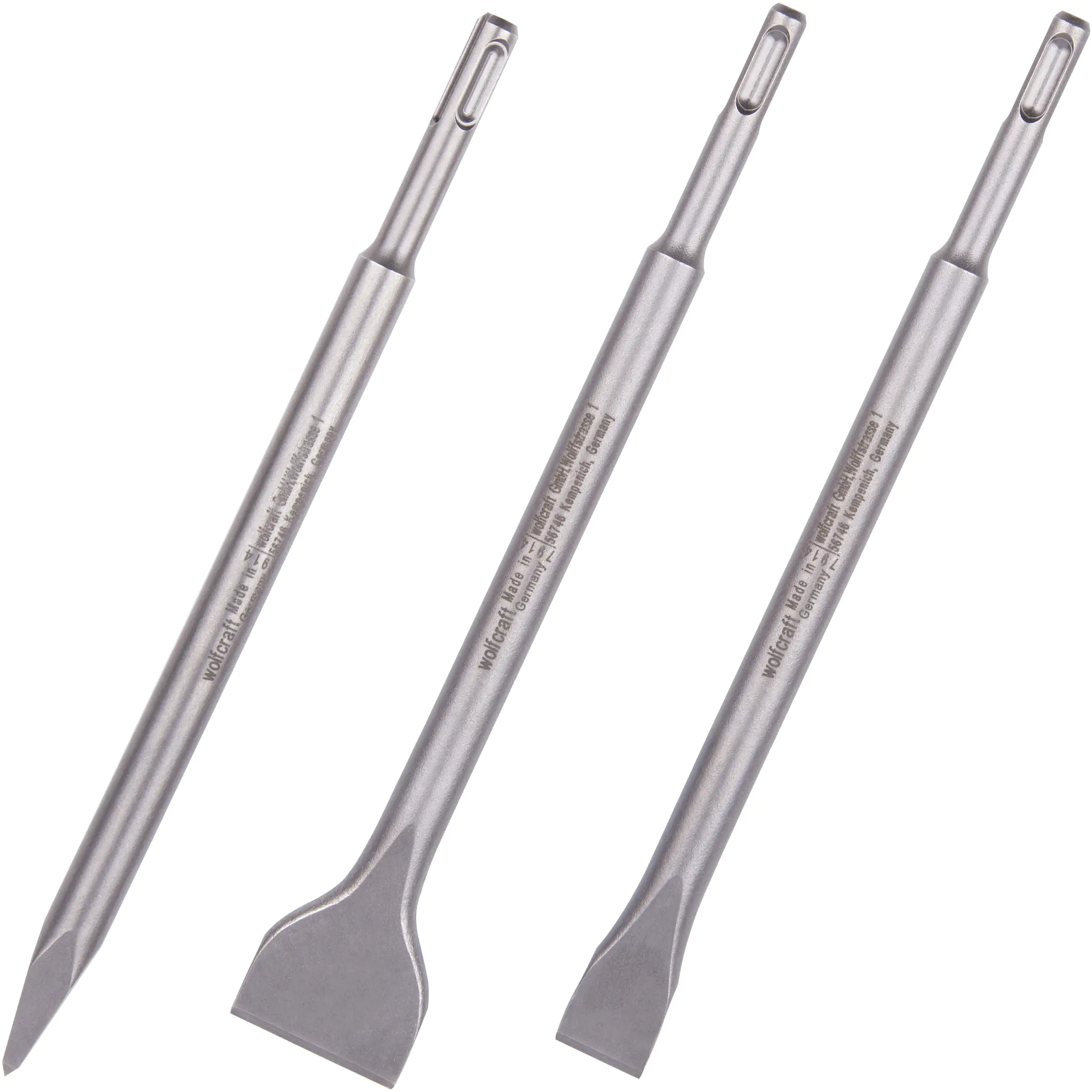 Wolfcraft Meißel-Set Länge 250 mm SDS plus 3-teilig