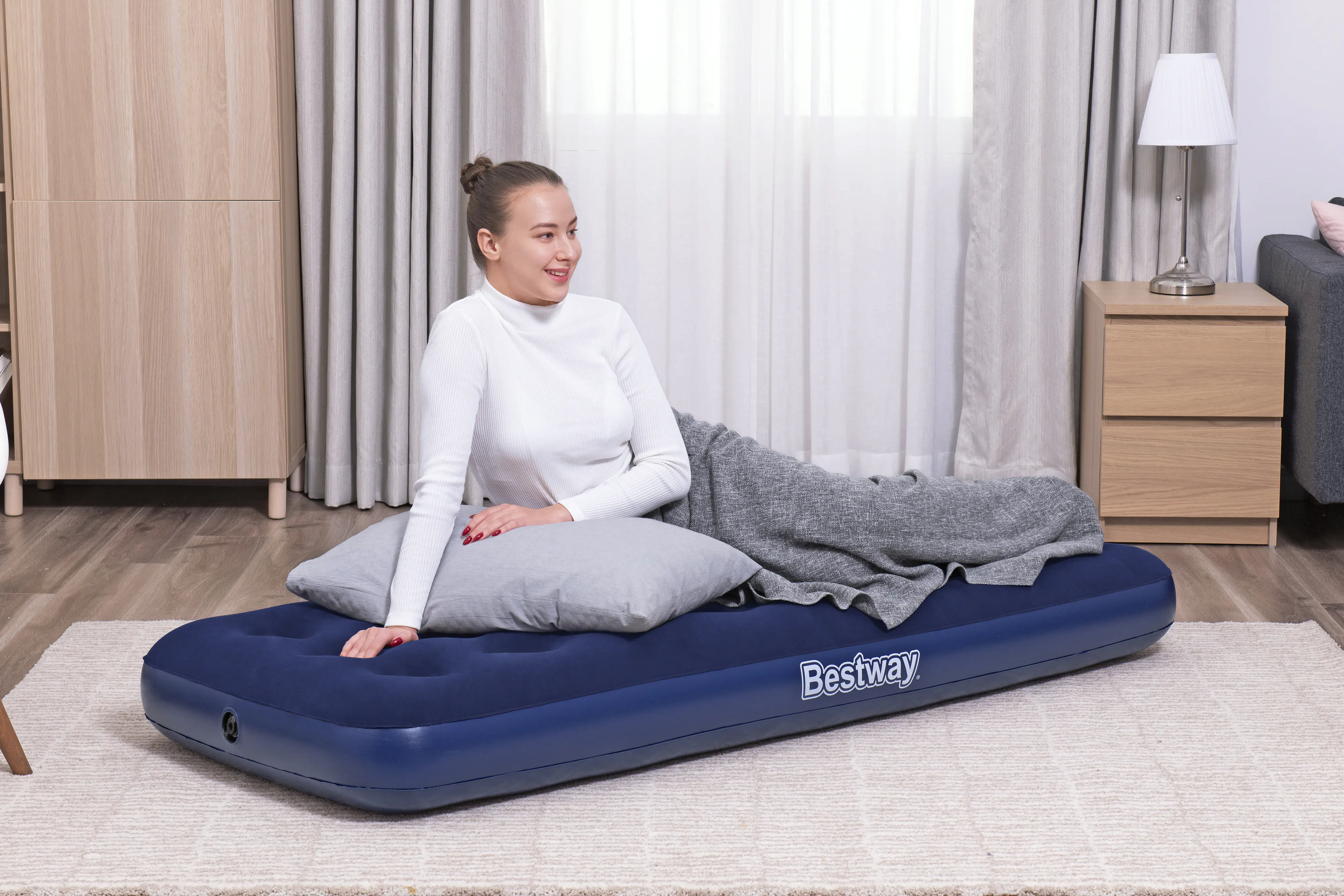 Bestway Luftbett dunkelblau 185 x 76 x 22 cm