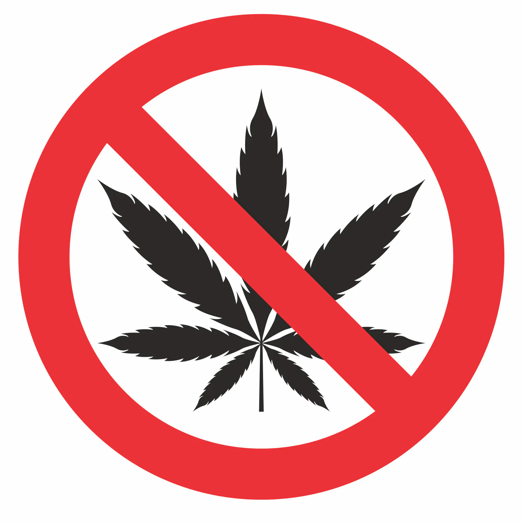 Metafranc Hinweisschild Cannabis verboten Ø 15 cm