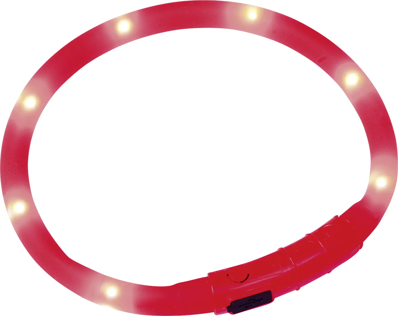 Nobby LED Leuchthalsband Visible rot für Hunde mit kurzem Fell