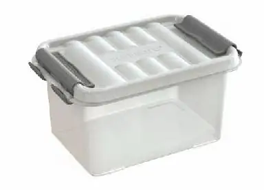 Sunware Aufbewahrungsbox Q-Line mit Deckel 11,8 x 7,7 cm 0,4 L transparent