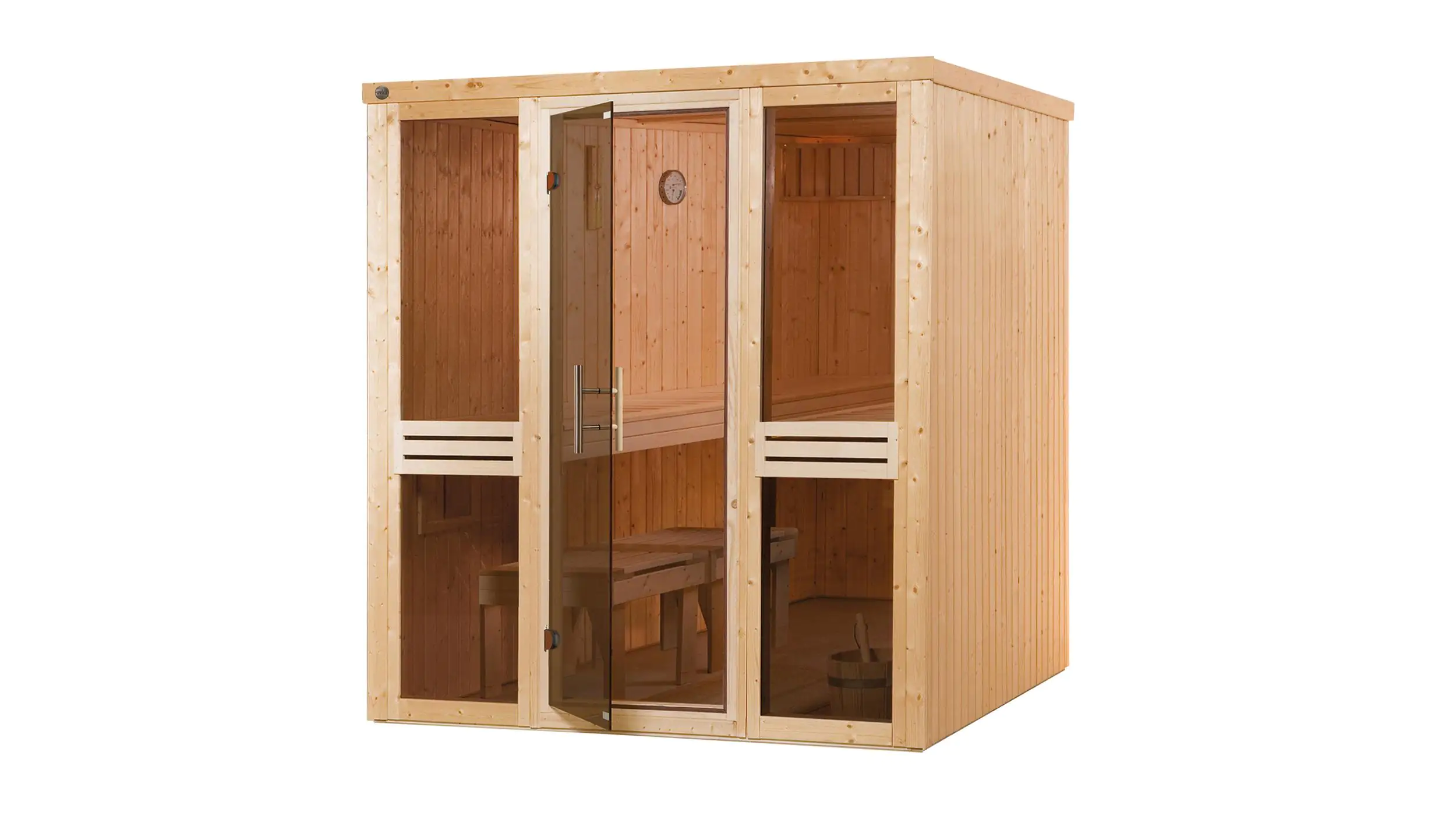 Weka Element-Sauna Kaarina 2 mit Glastür