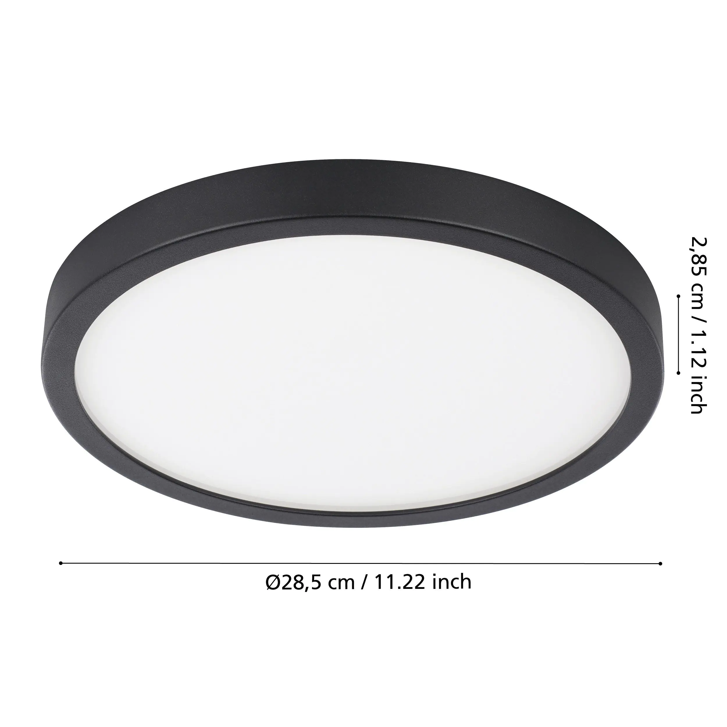 Eglo LED Außen-Aufbauleuchte Argolis 2 schwarz Ø 28,5 cm