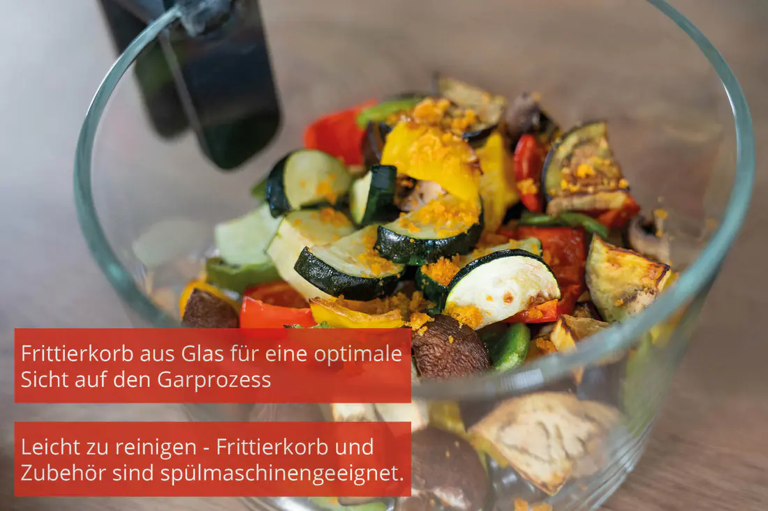 Unold Heißluftfritteuse Glas 3,5 L 1200 W schwarz
