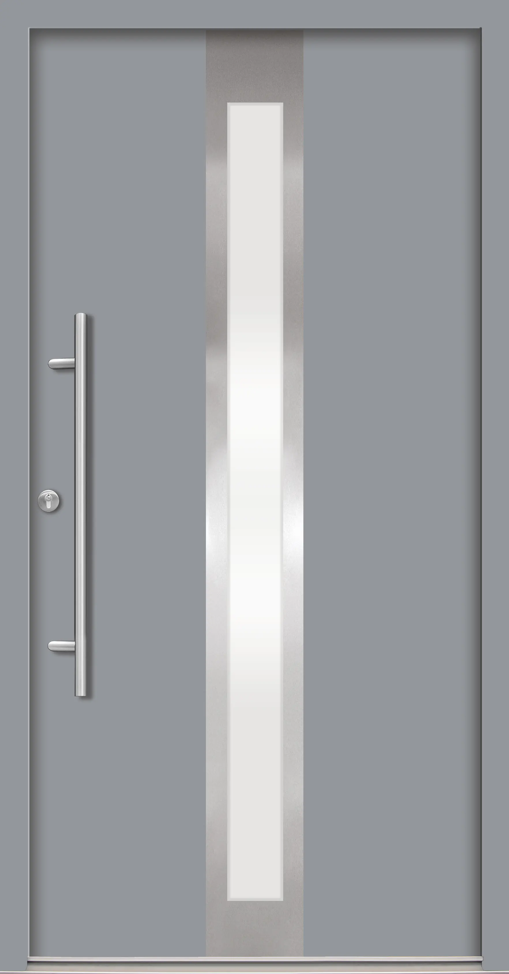 Splendoor Haustür Passivedoor Premium B01 Grau DIN Links 110 x 210 cm