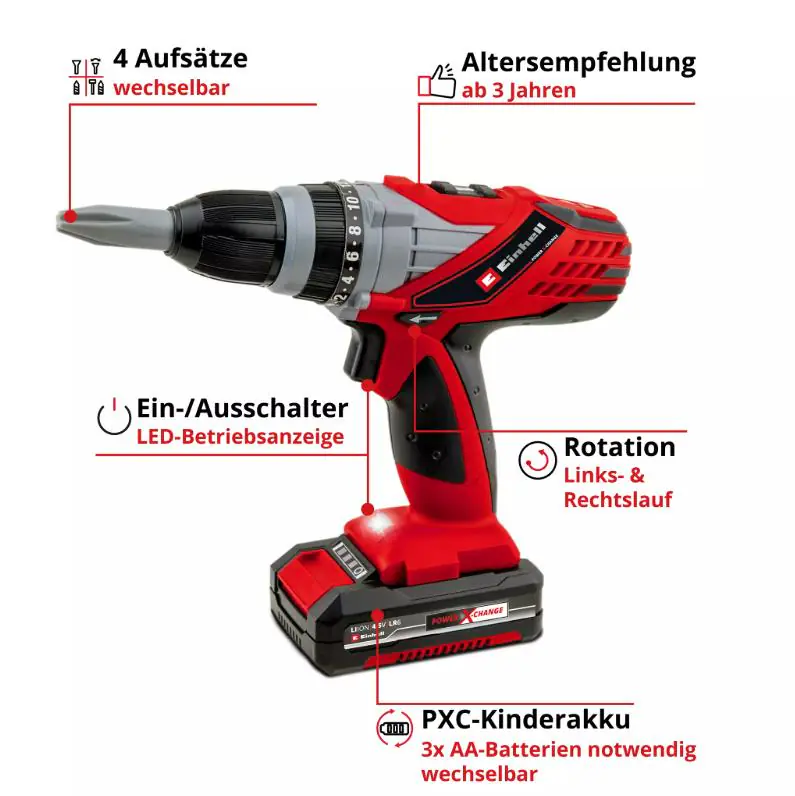 Einhell Kids Kinder-Akkubohrschrauber mit Koffer